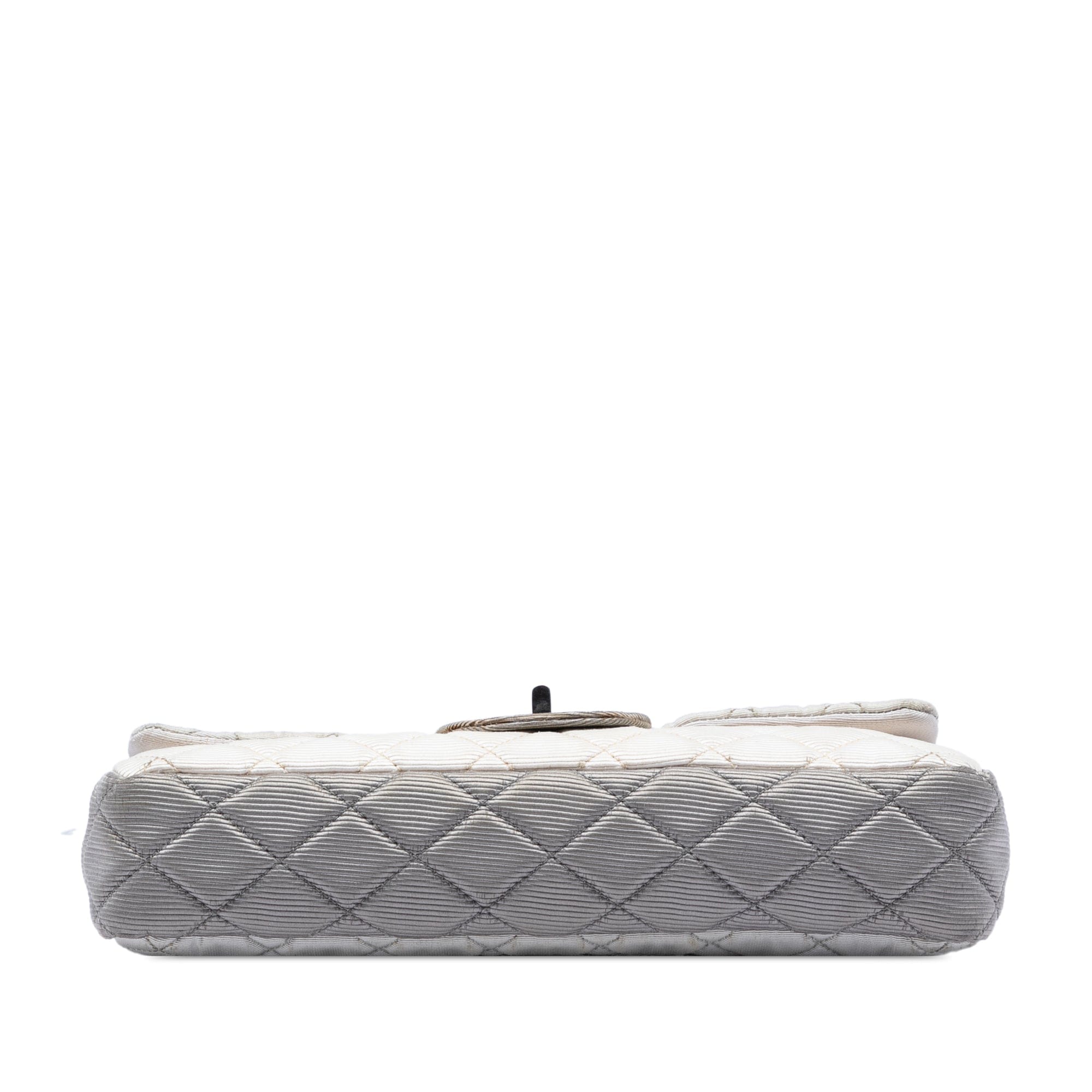 Chanel Small Tricolor Quilted Jersey Reissue 2.55 East West Flap