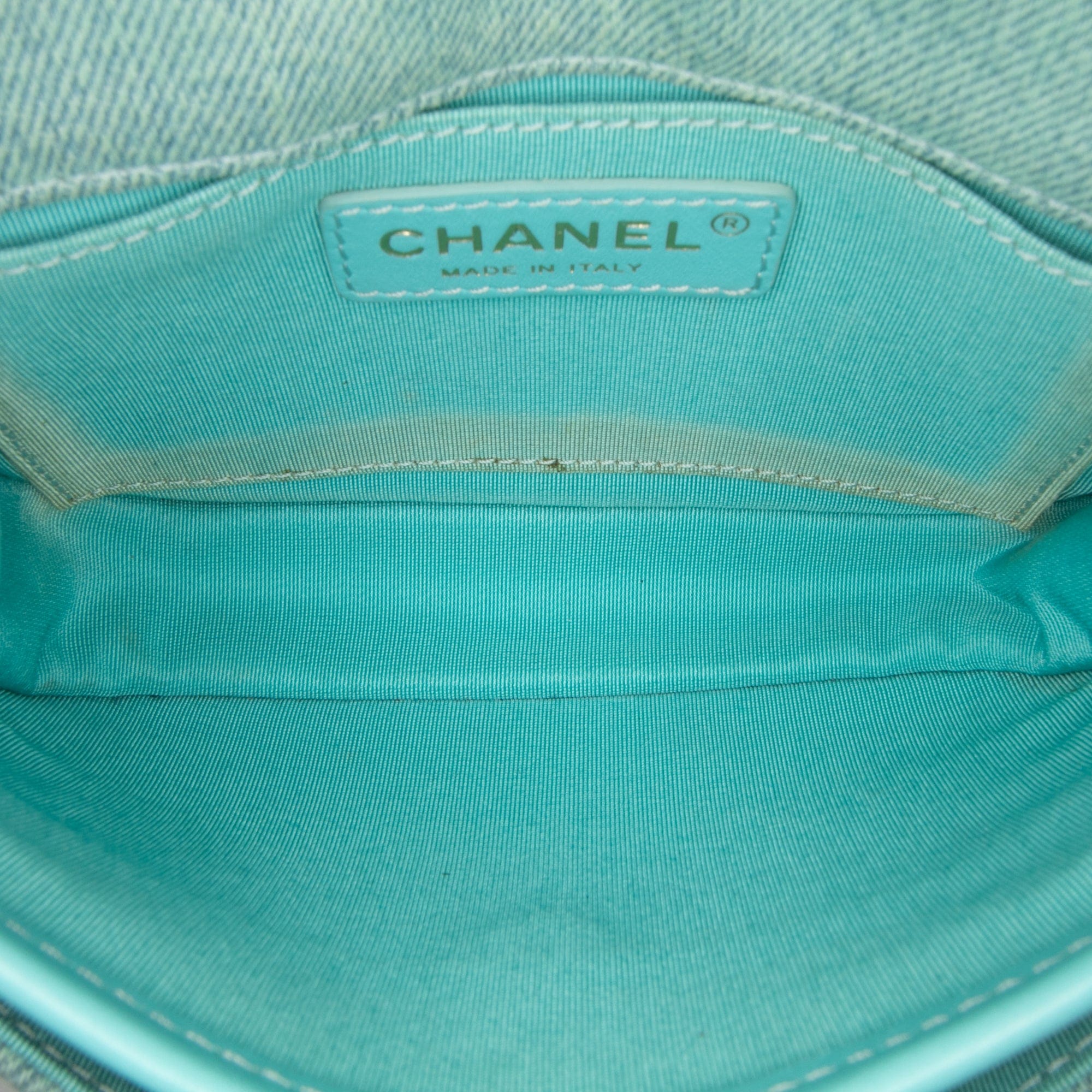 Chanel Mini CC Quilted Denim Messenger Flap