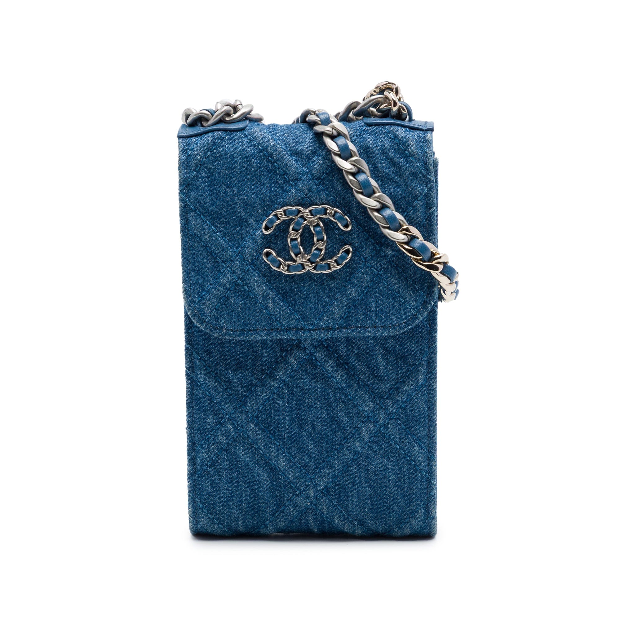 Chanel Denim 19 Phone Holder with Chain