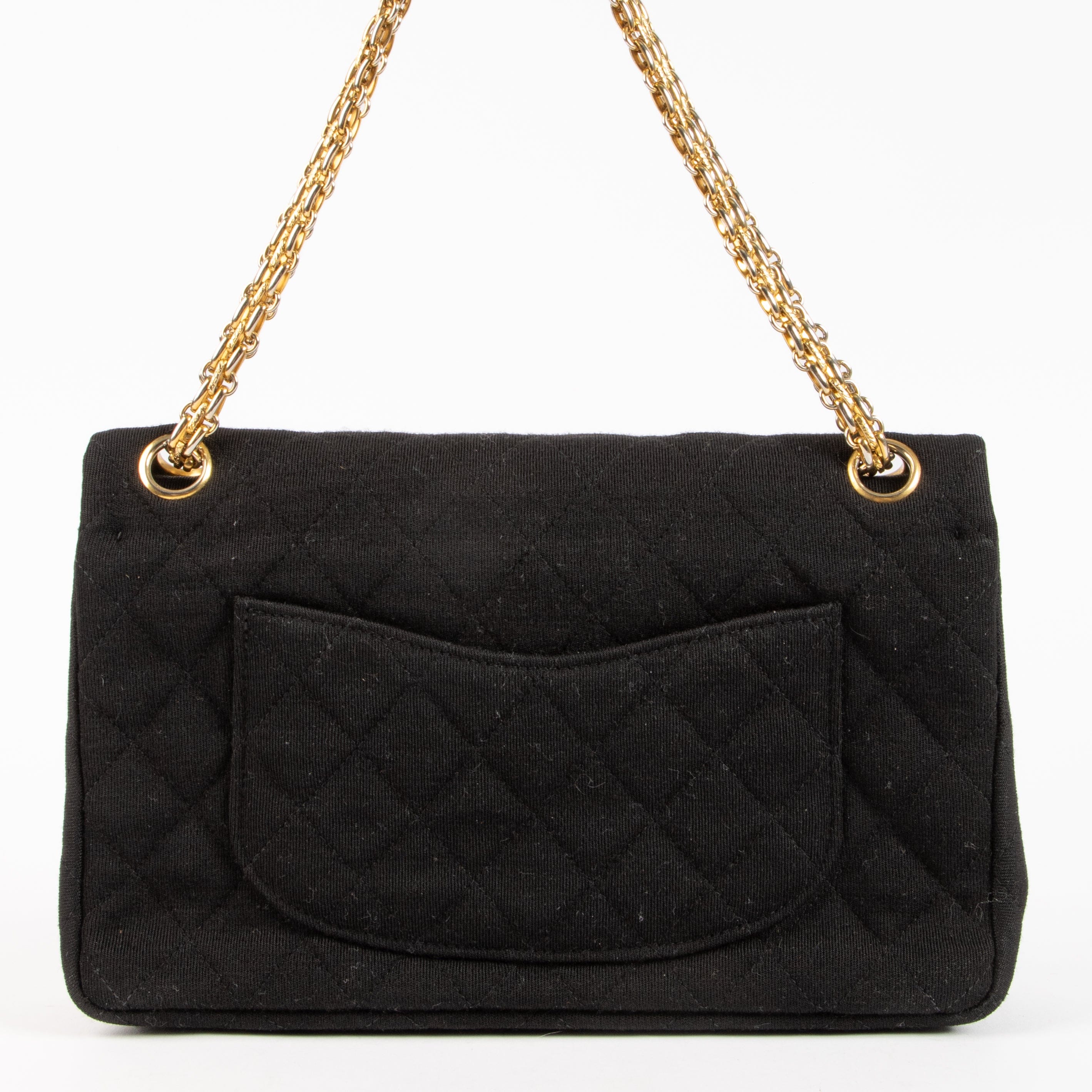 Chanel 1960s Black Jersey Medium 2.55 Bag
