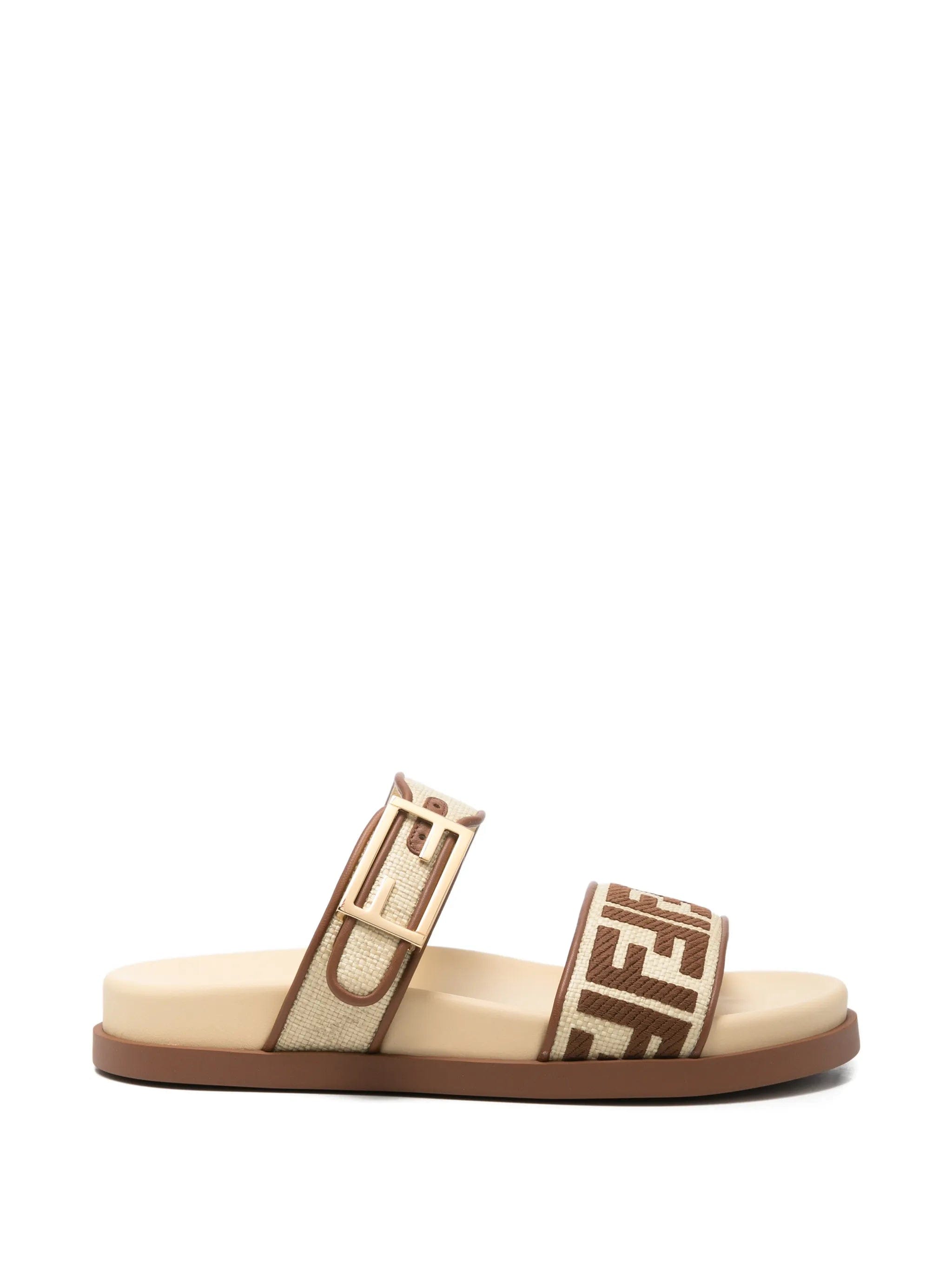 Fendi FF logo buckle sandals
