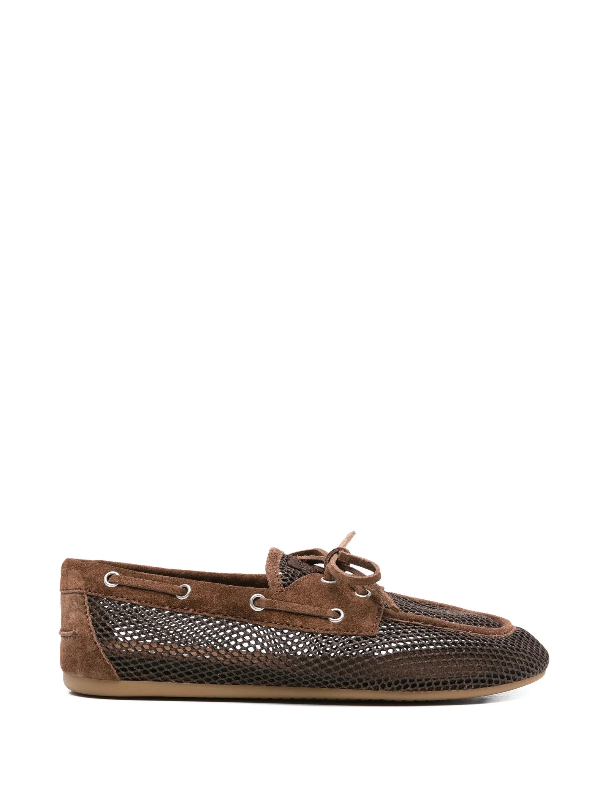Miu Miu bow - tie mesh loafers