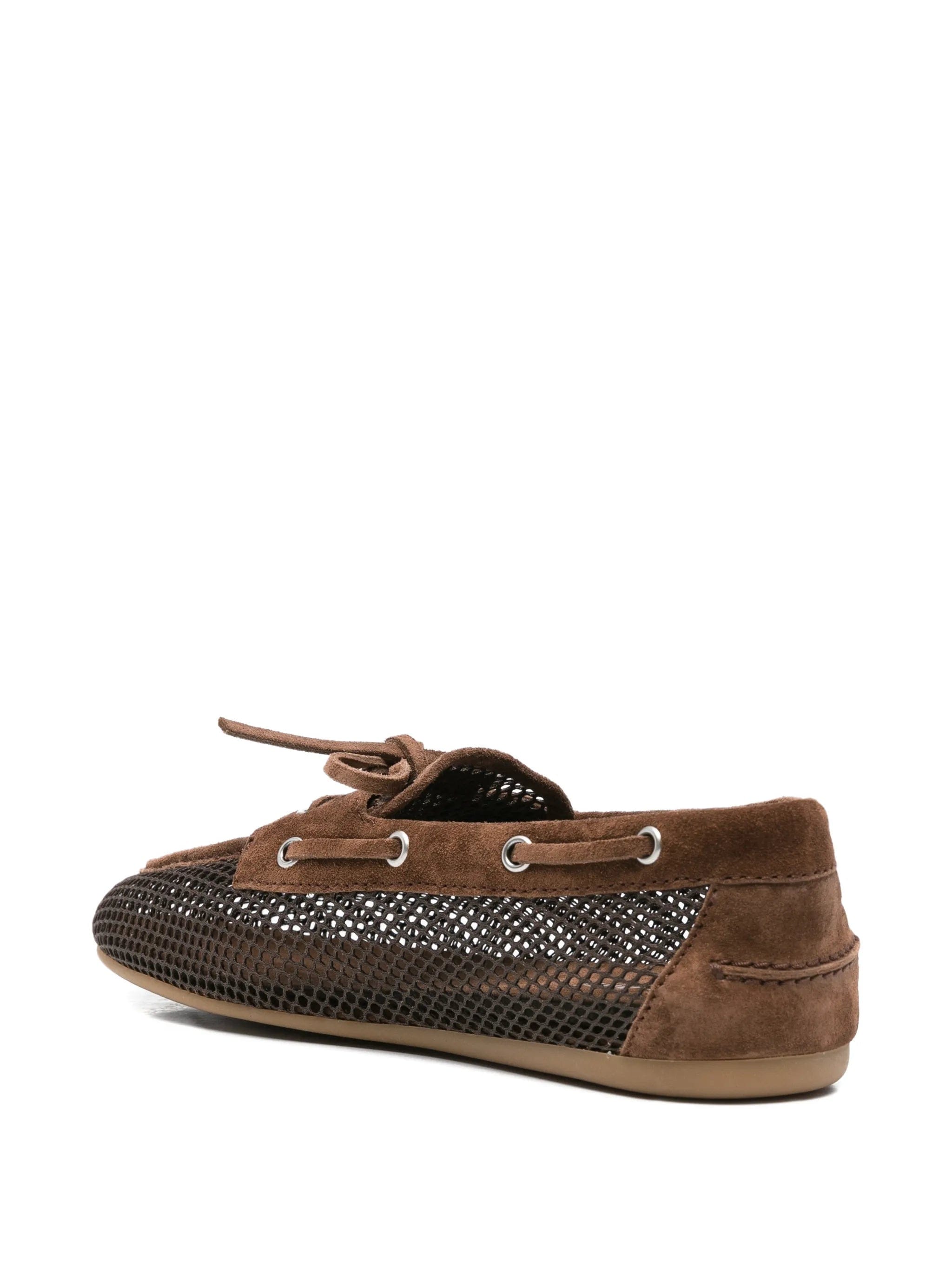 Miu Miu bow - tie mesh loafers