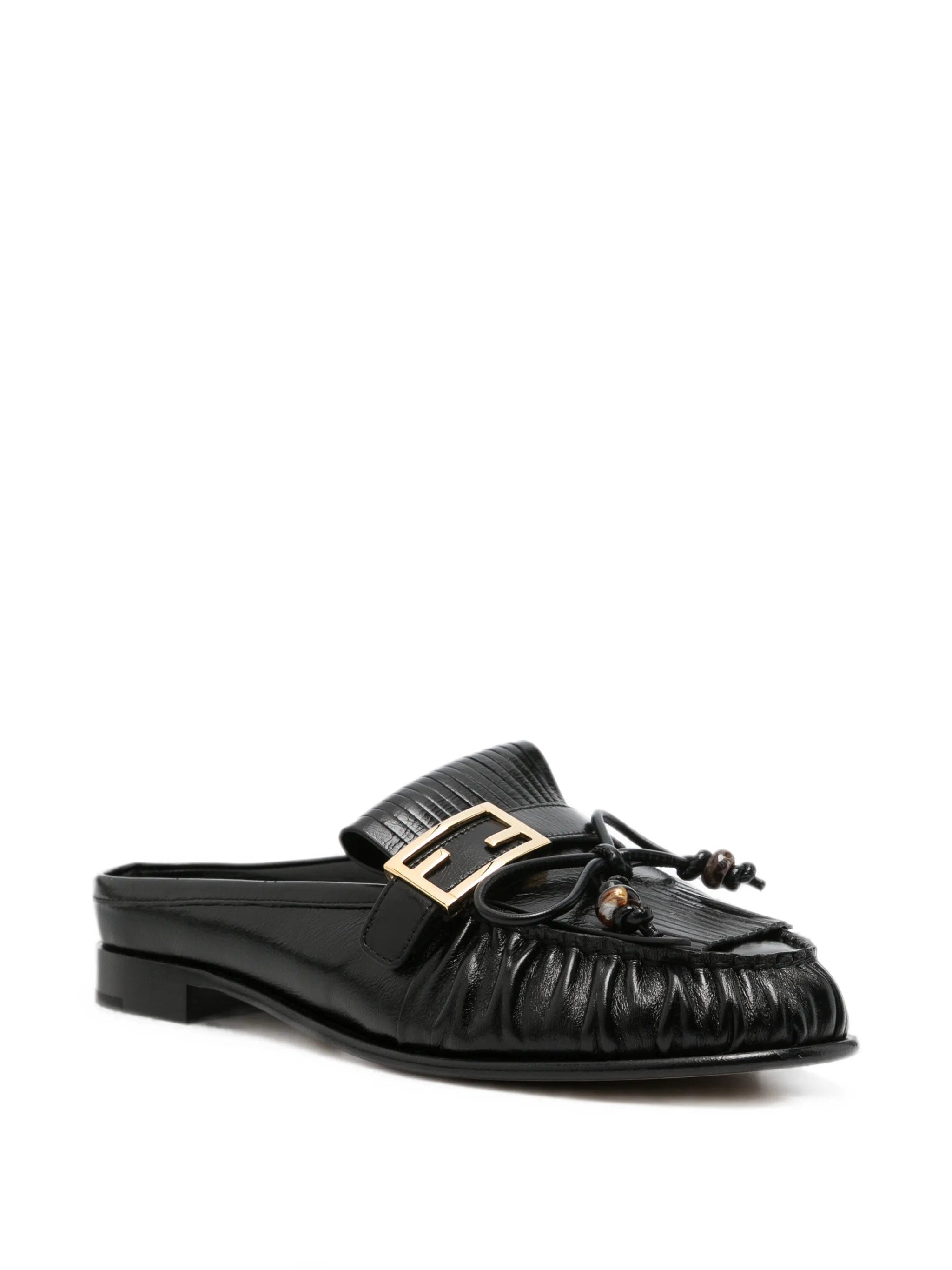 Fendi O'Lock fringed mules