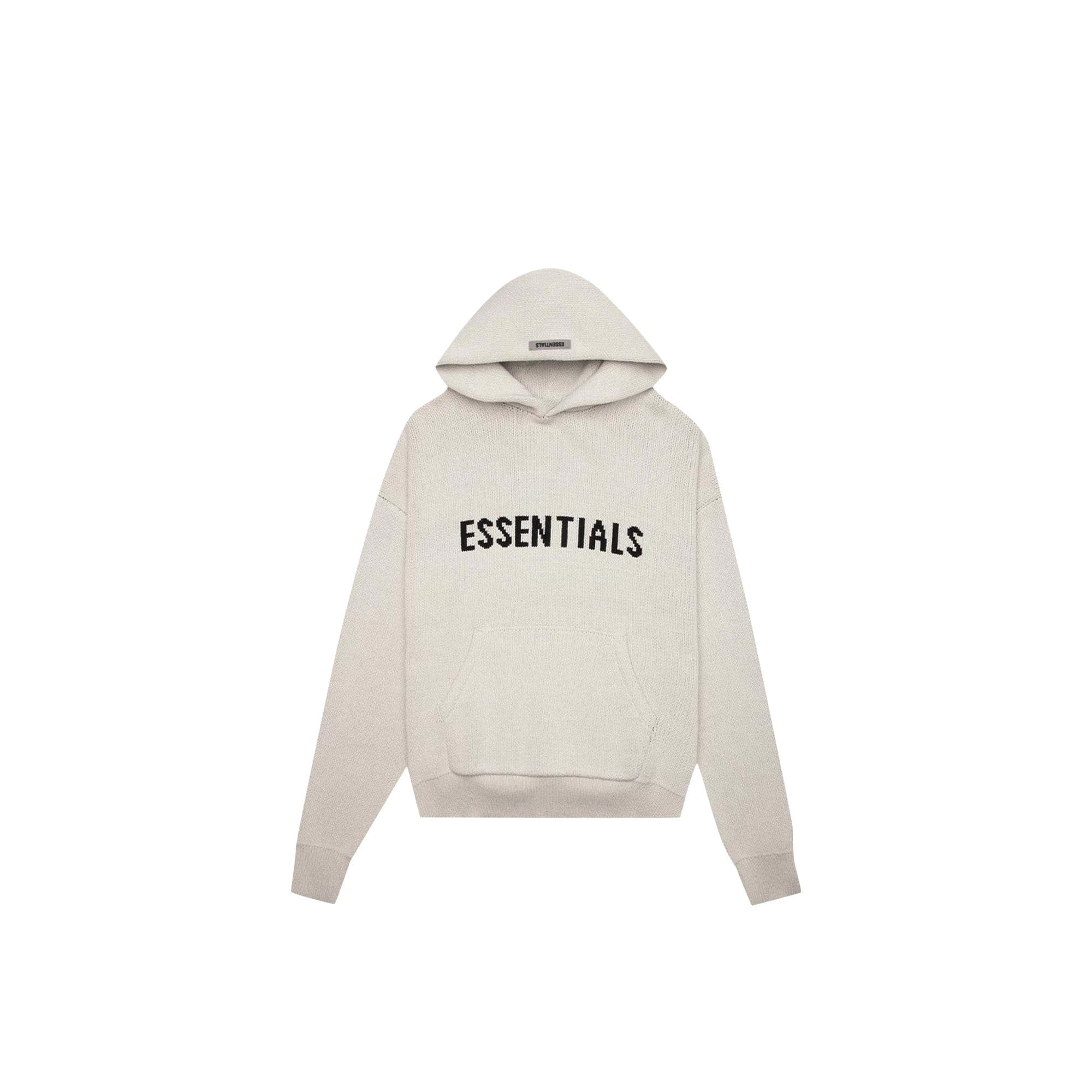 Fear of God Essentials Knit Pullover Hoodie Light Heather Oatmeal (2021)