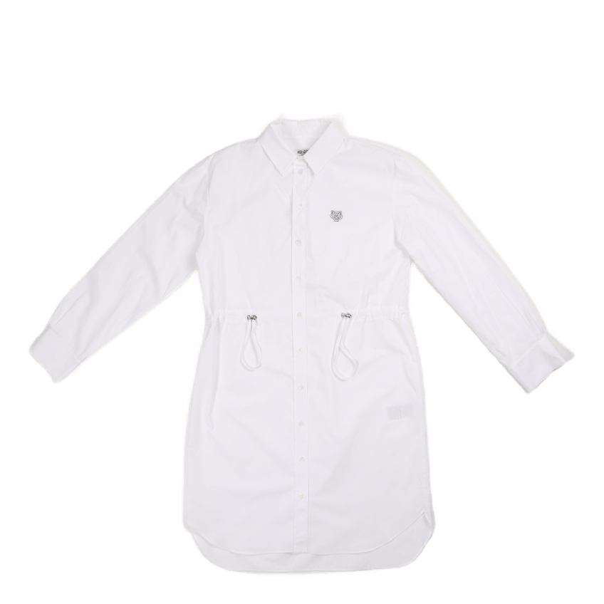 Kenzo Mini Tiger Shirt Dress White