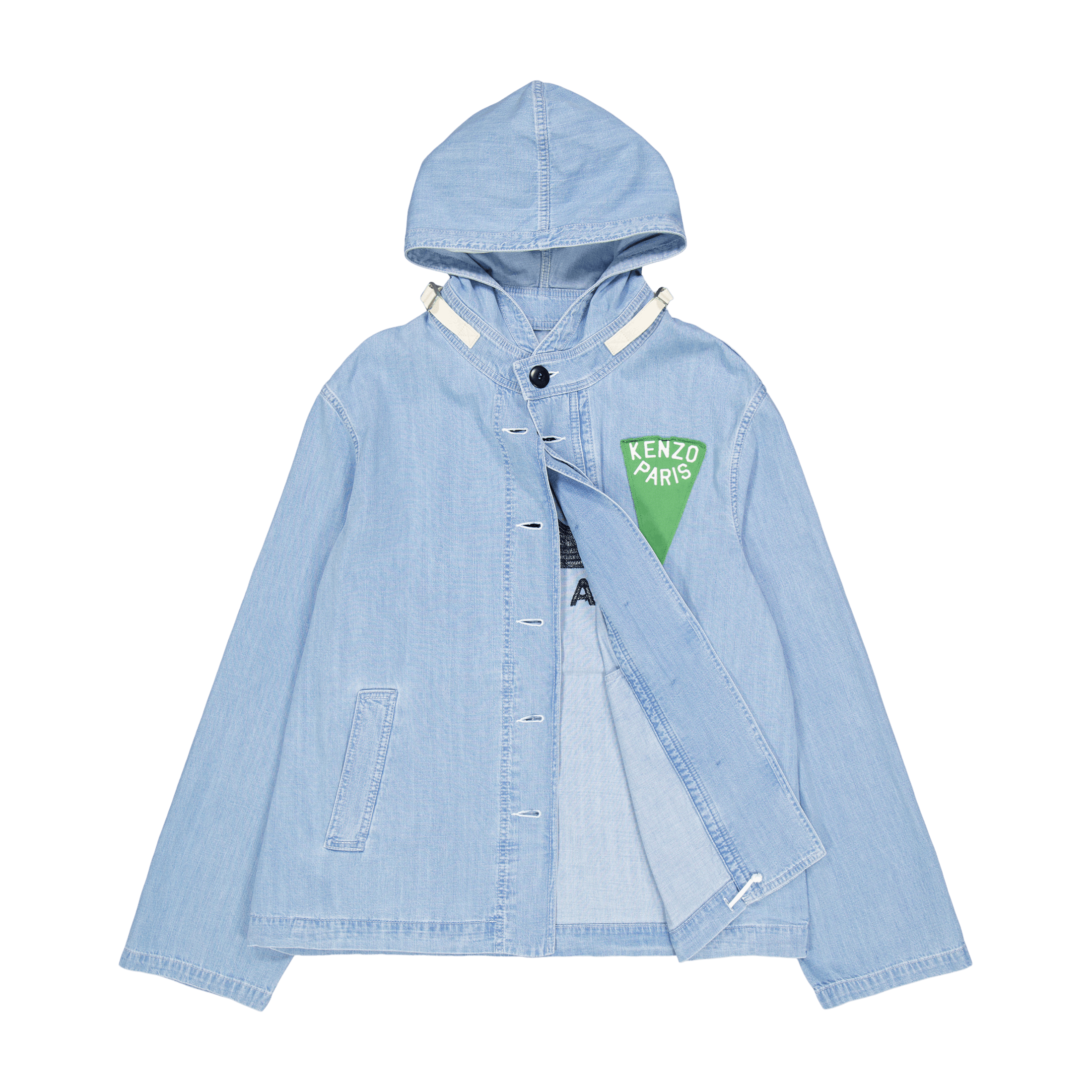 Kenzo Parka Nautical Stone Bleached Blue Denim