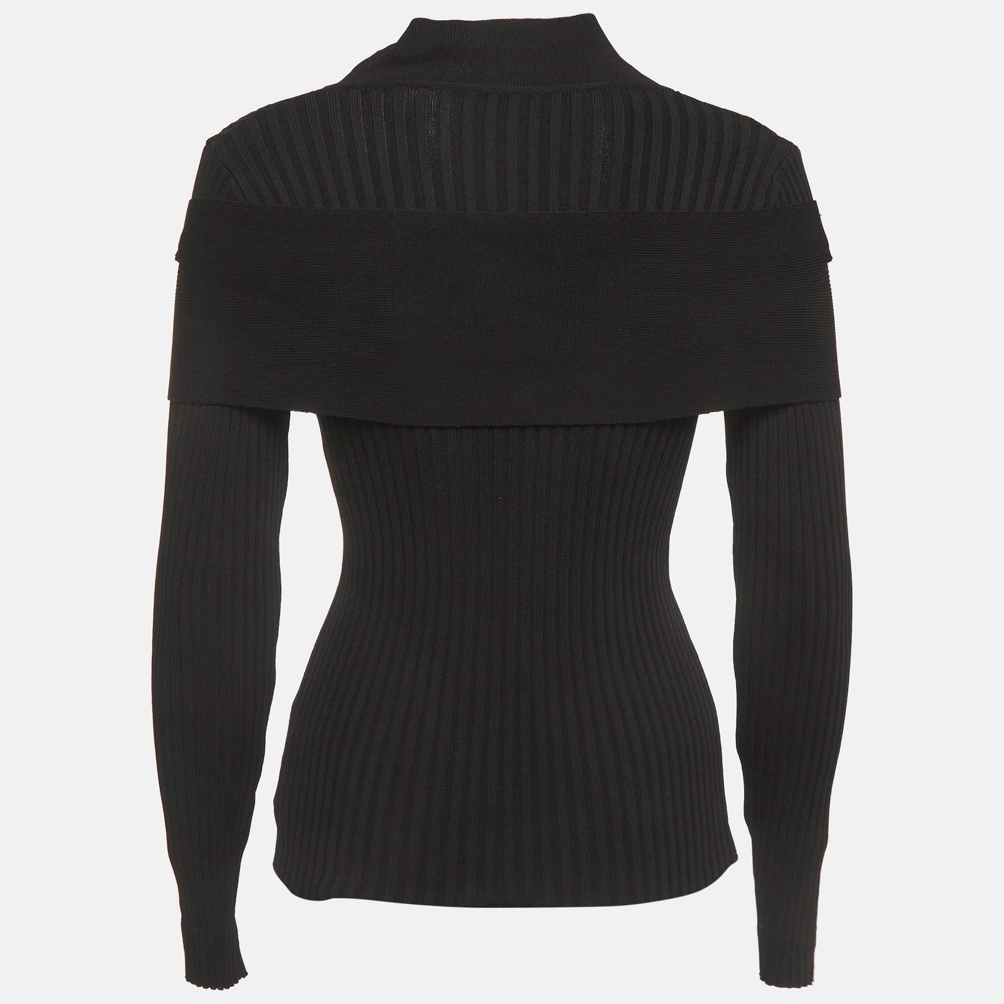 Jacquemus Black Rib Knit La Maille Asco Top