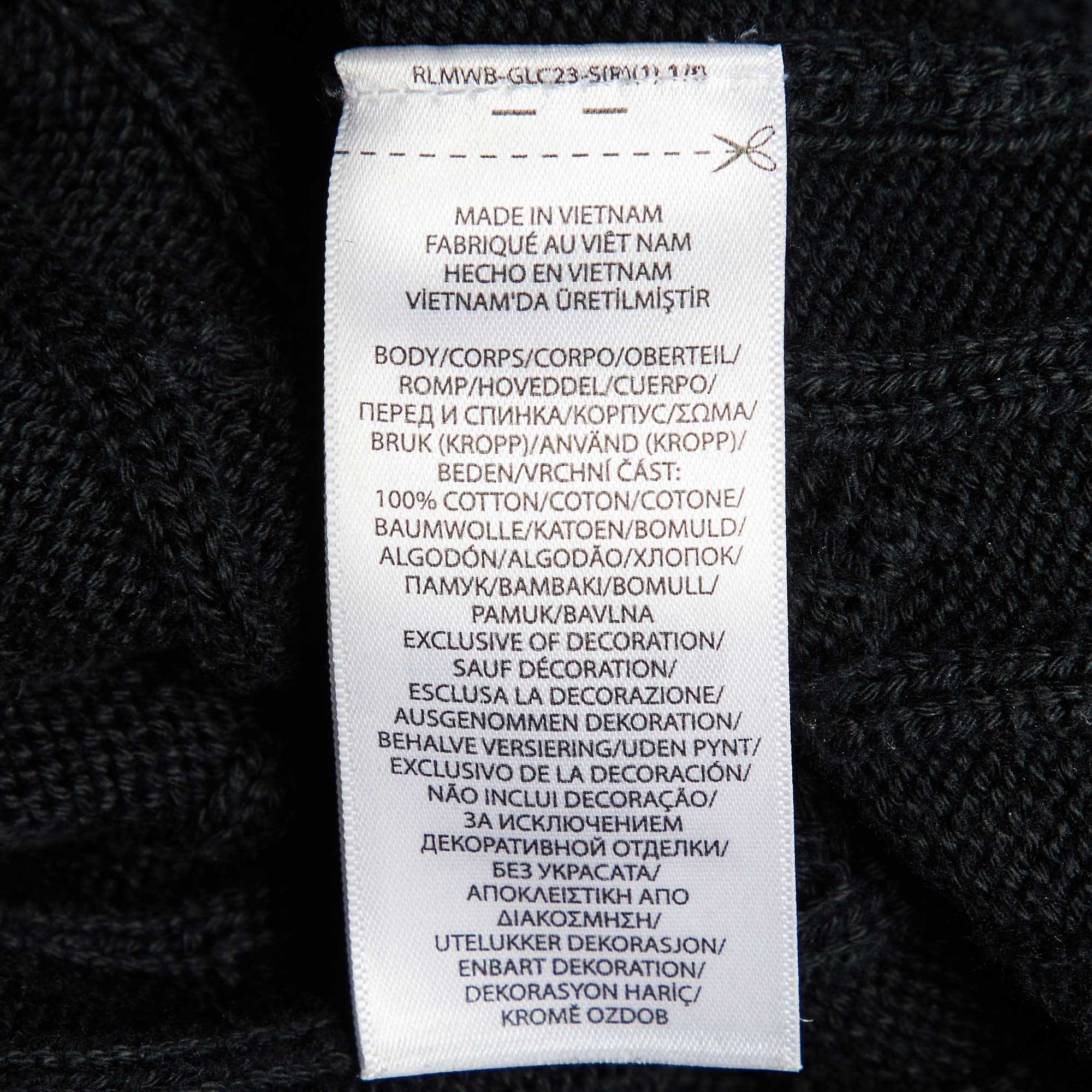Polo Ralph Lauren Black Cable Knit Long Sleeve Sweater