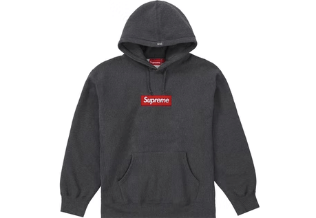 Supreme Box Logo Hooded Sweatshirt (FW21) Charcoal
