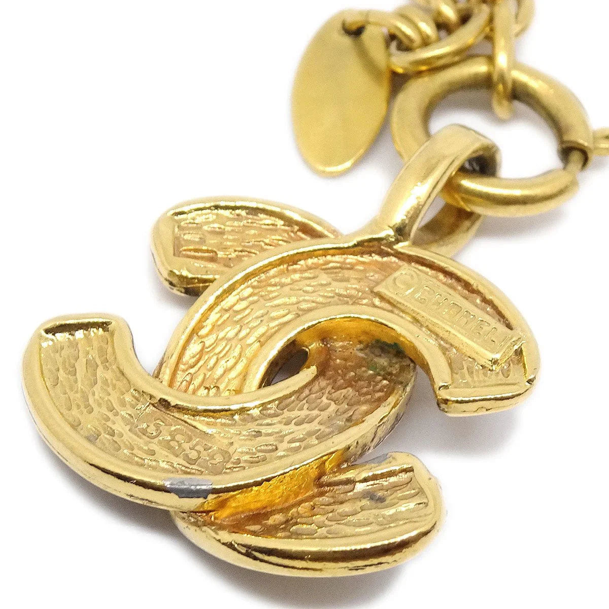 Chanel 1986 - 1994 Quilted CC Chain Necklace 3858