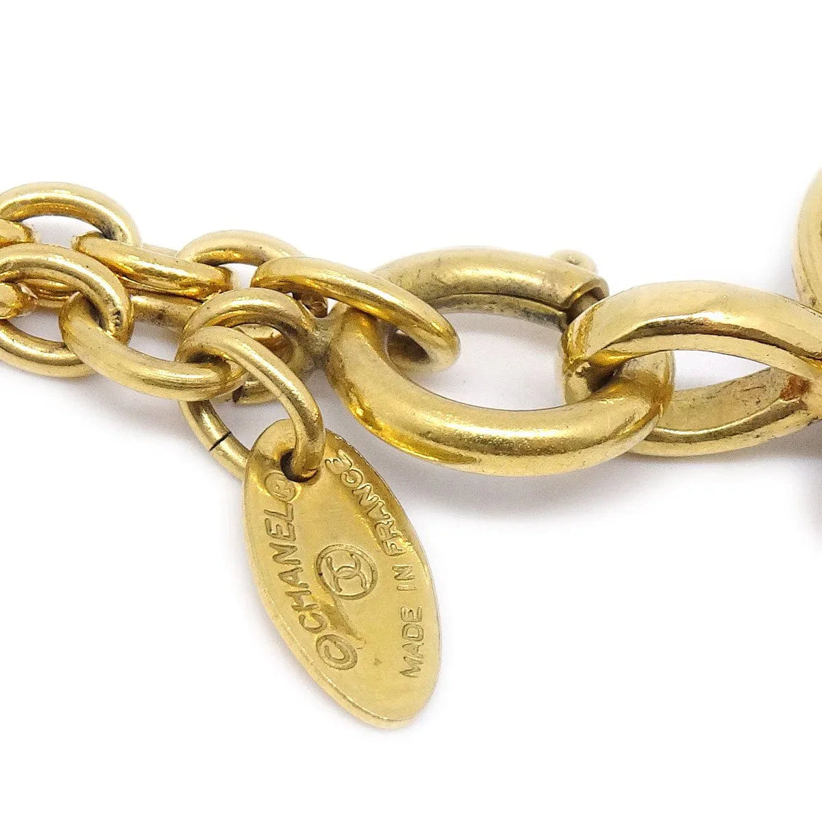 Chanel 1986 - 1994 Quilted CC Chain Necklace 3858