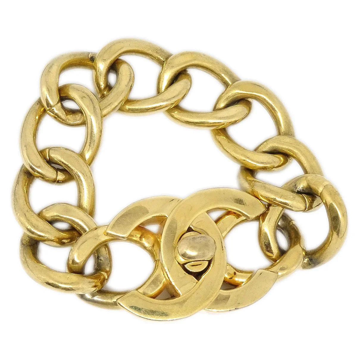 Chanel 1995 Gold CC Turnlock Bracelet