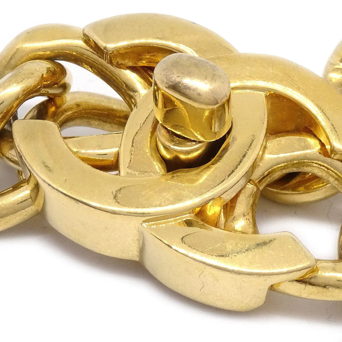 Chanel 1995 Gold CC Turnlock Bracelet