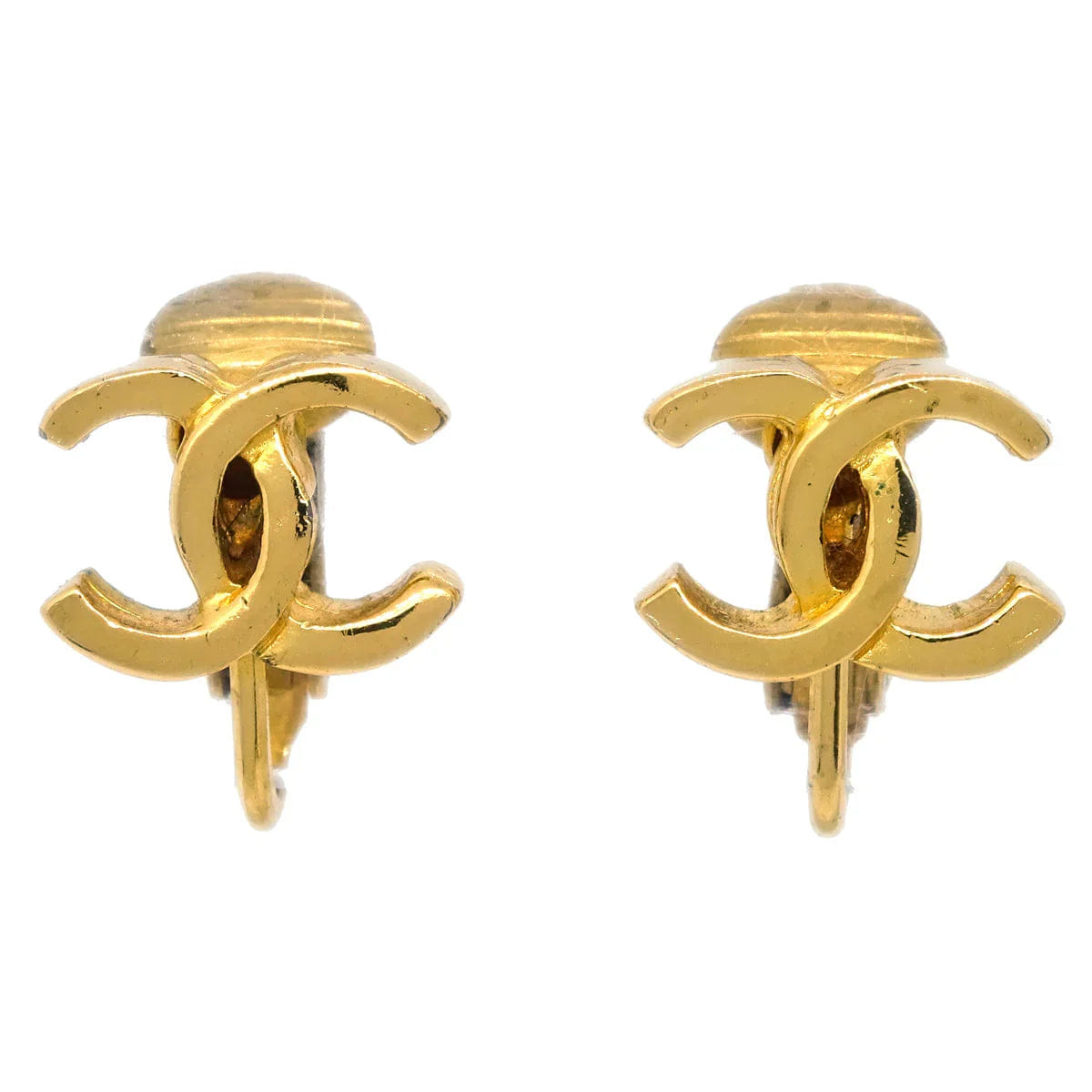 Chanel CC Earrings Clip - On Gold 233