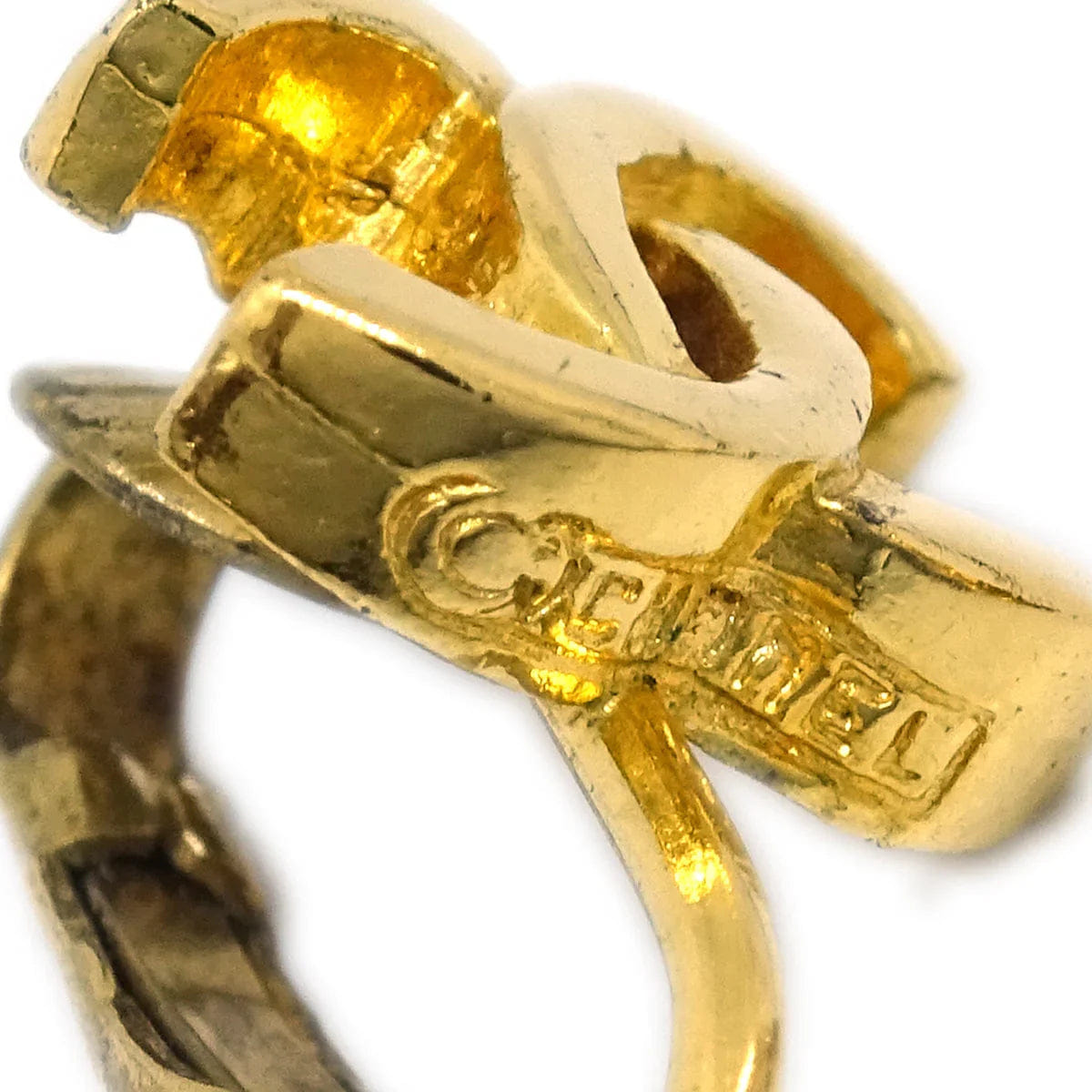 Chanel CC Earrings Clip - On Gold 233