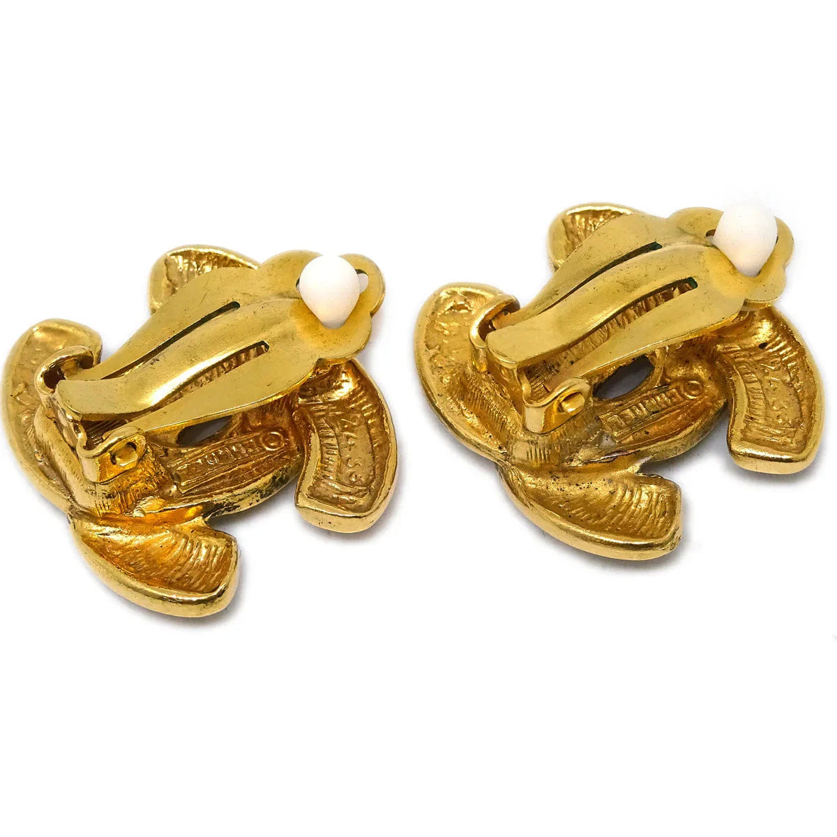 Chanel Gold CC Earrings Clip - On 2433