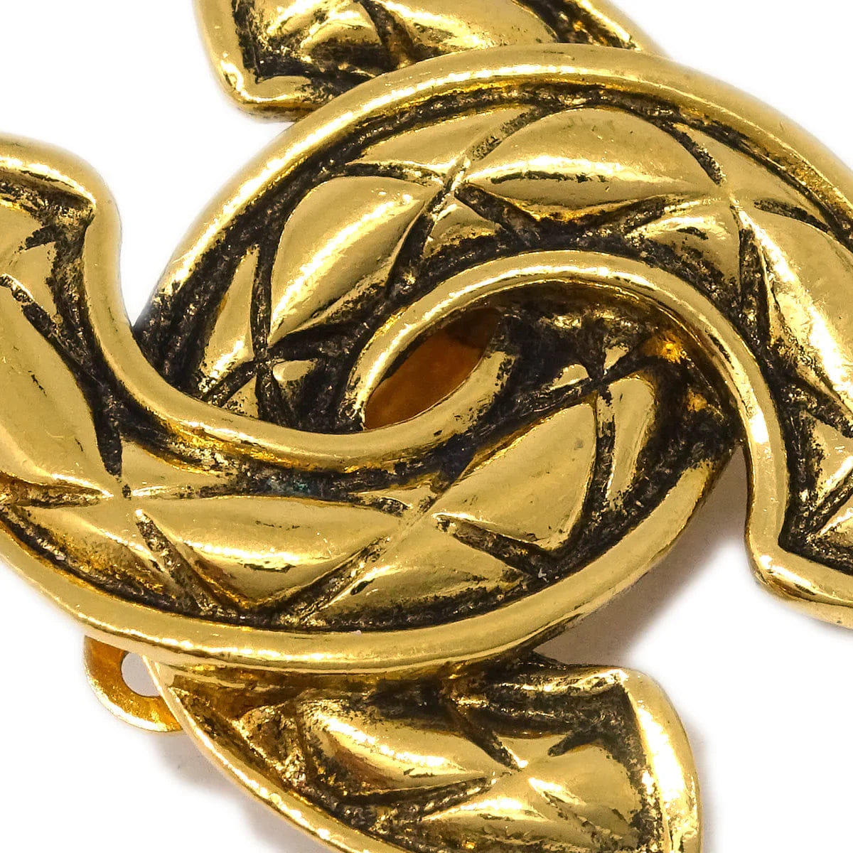 Chanel Gold CC Earrings Clip - On 2459