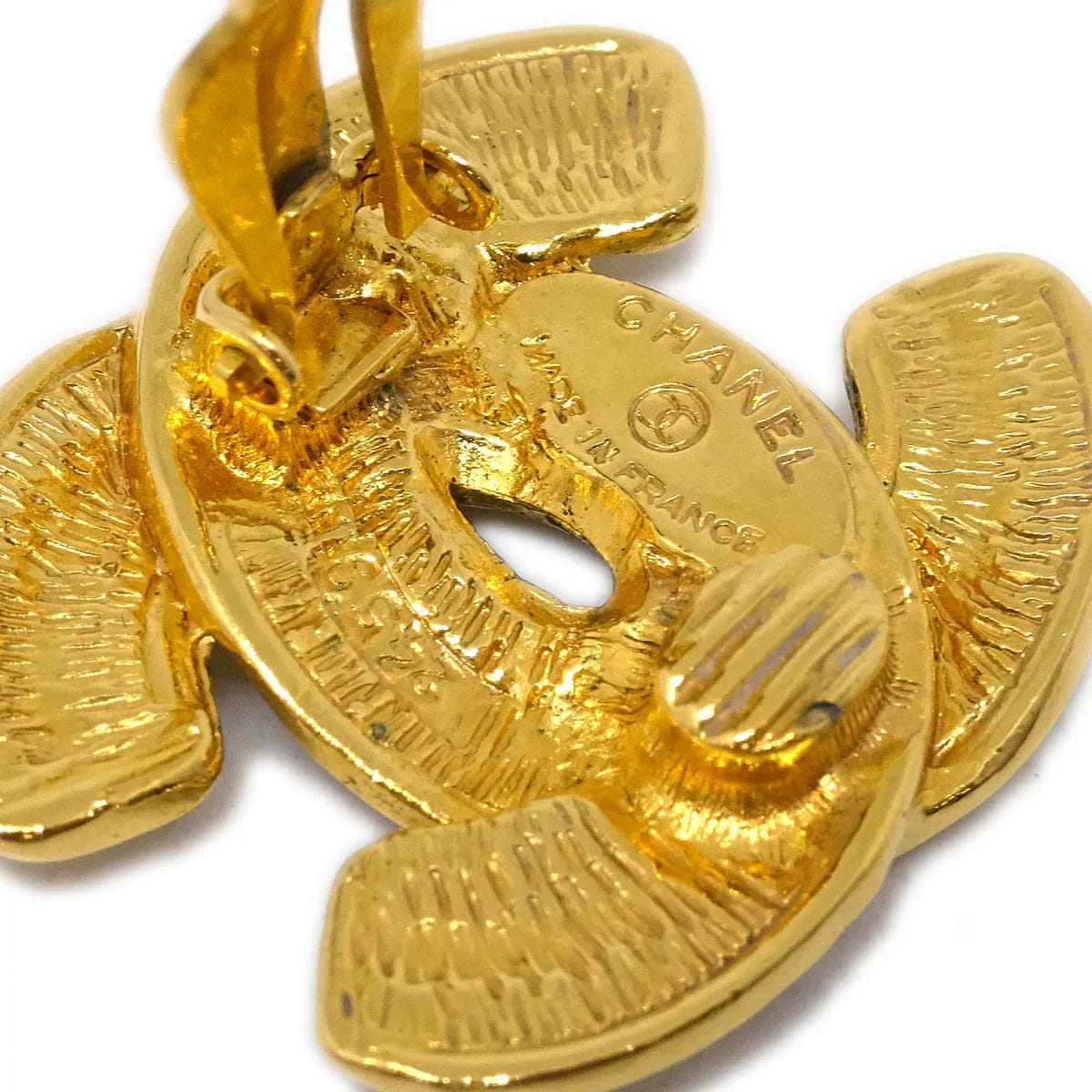 Chanel Gold CC Earrings Clip - On 2459