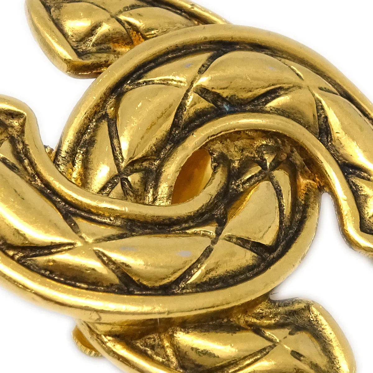 Chanel CC Earrings Clip - On Gold 2459