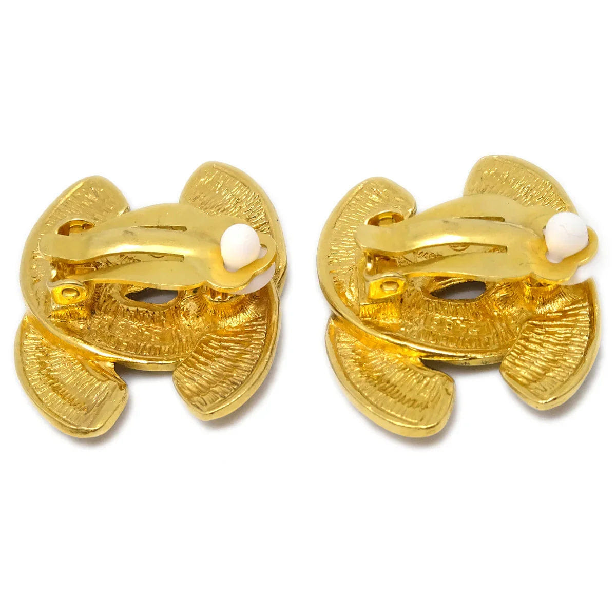 Chanel CC Earrings Clip - On Gold 2459