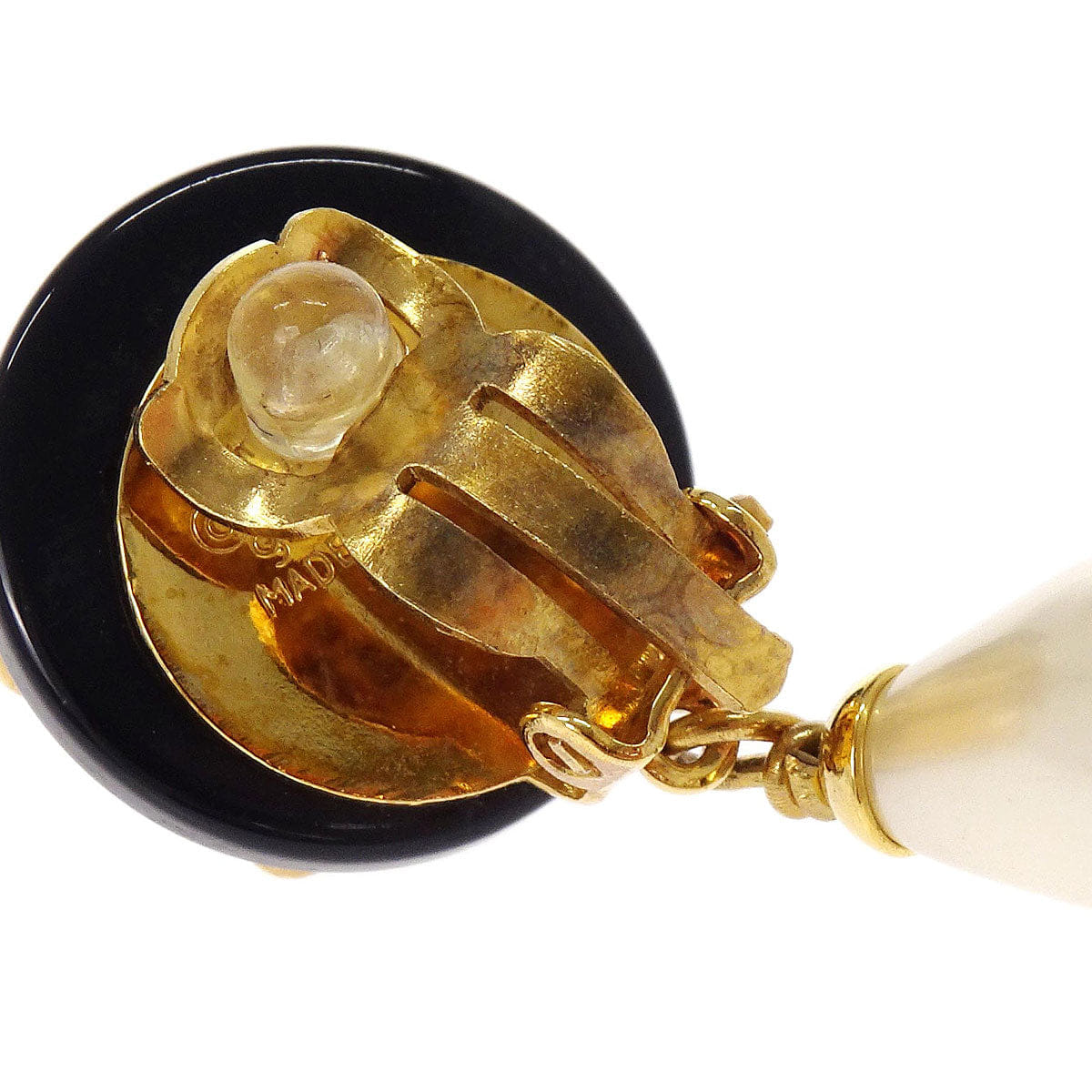 Chanel Costume Pearl Dangle Earrings Clip - On 96C