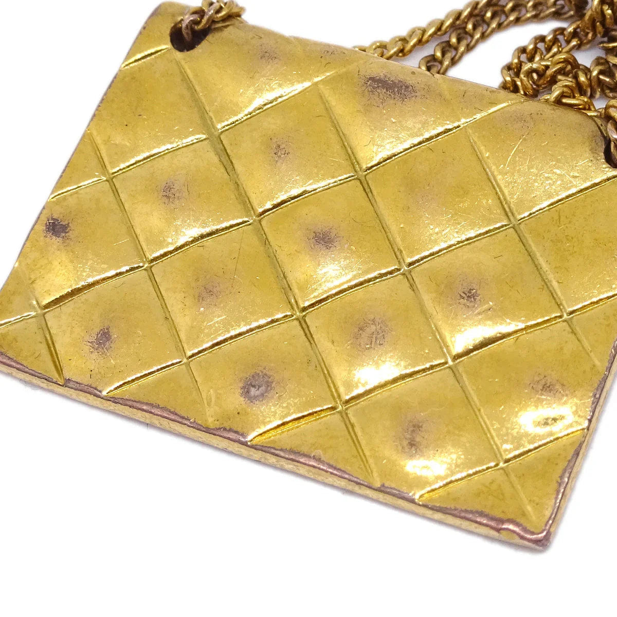 Chanel Gold Bag Dangle Earrings Clip - On 94P