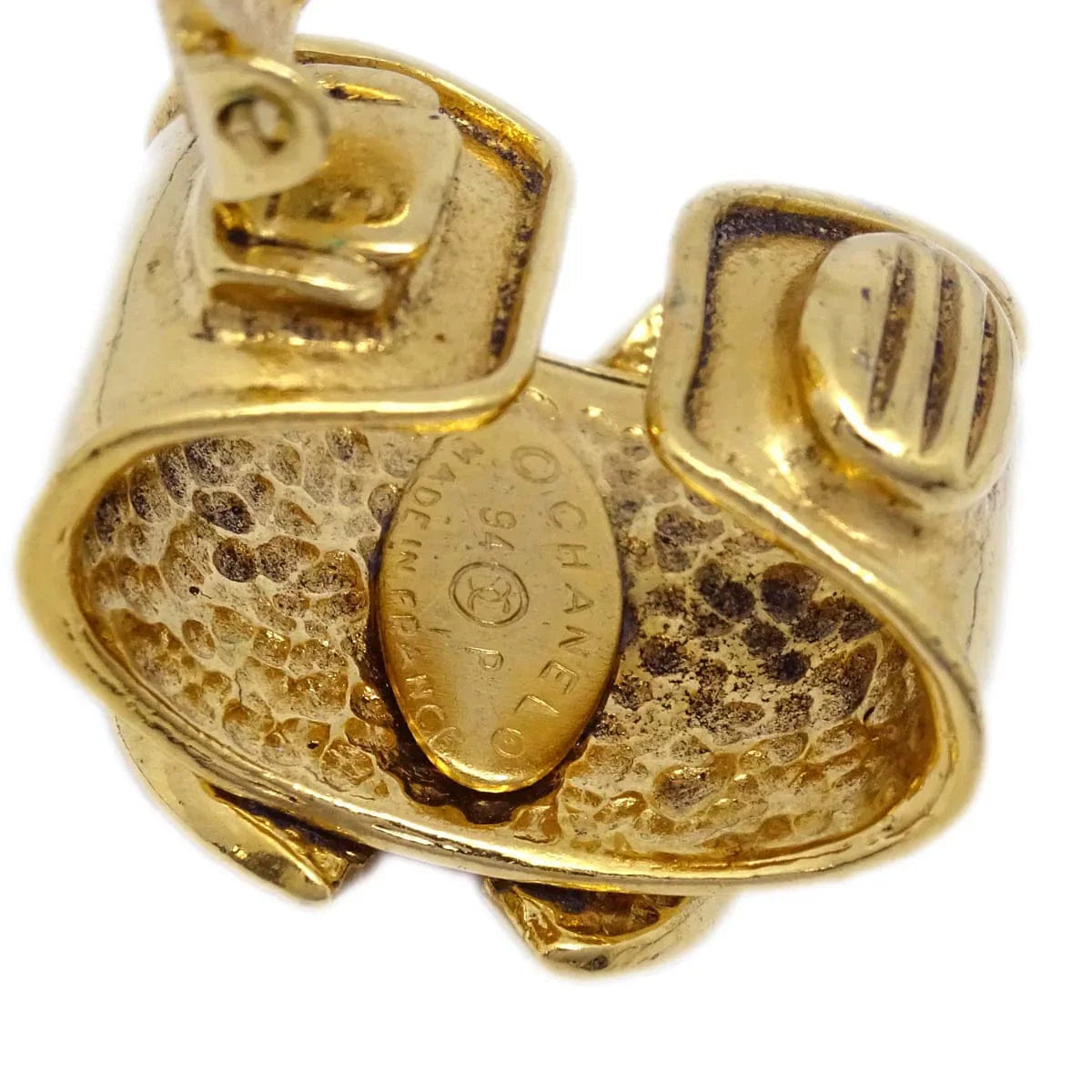 Chanel Earrings Clip - On Gold 94P