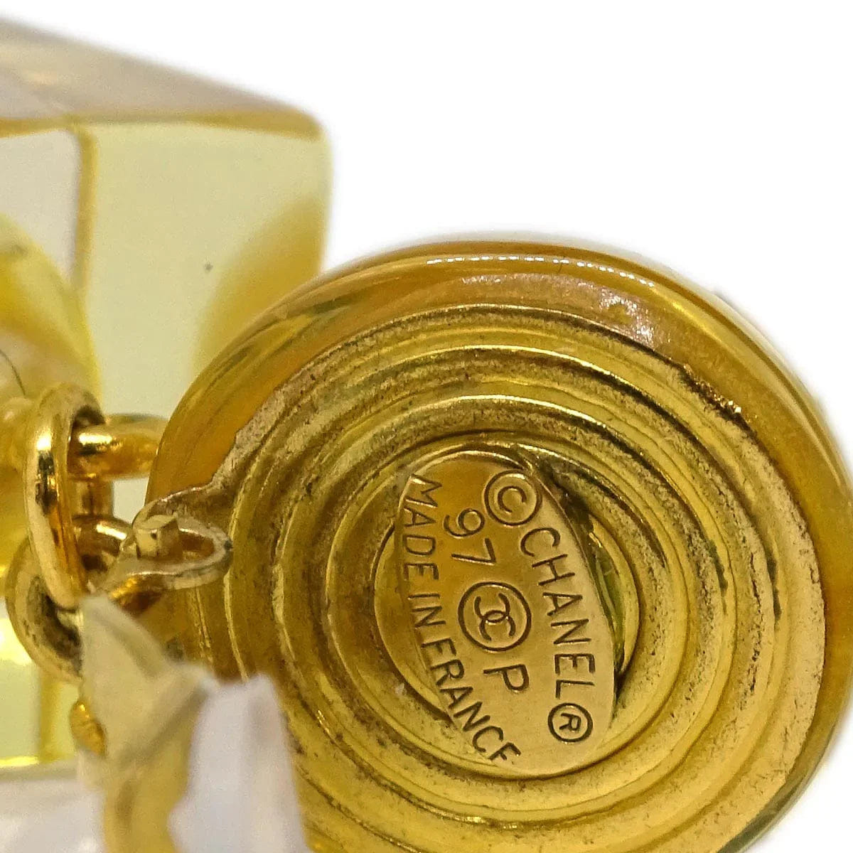 Chanel Dangle Earrings Clip - On Gold 97P