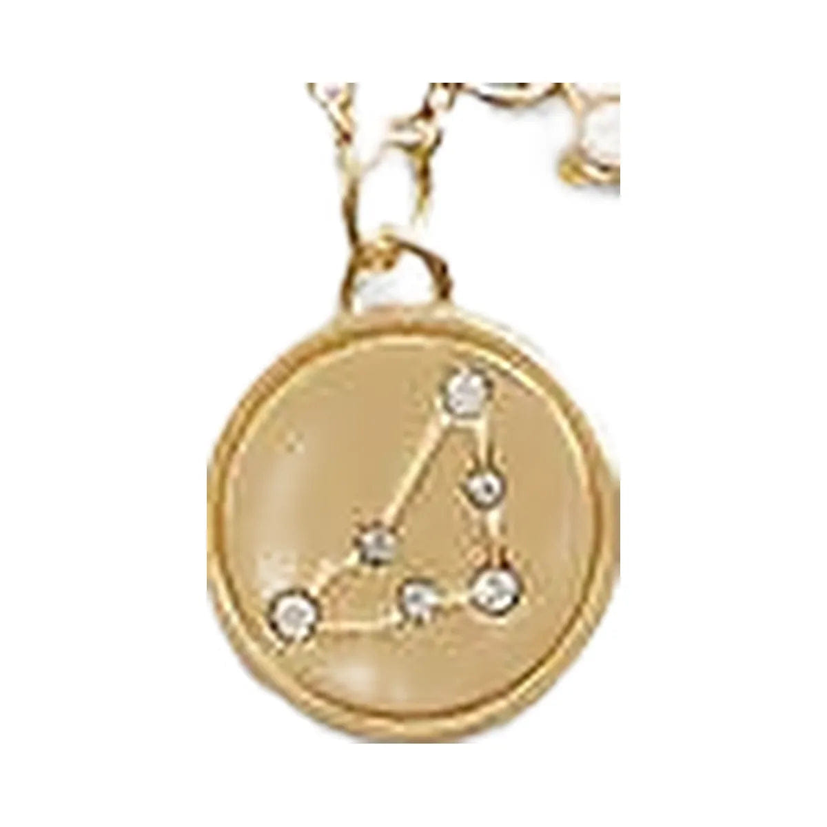 Coach Capricorn Coin Pendant Necklace Gold