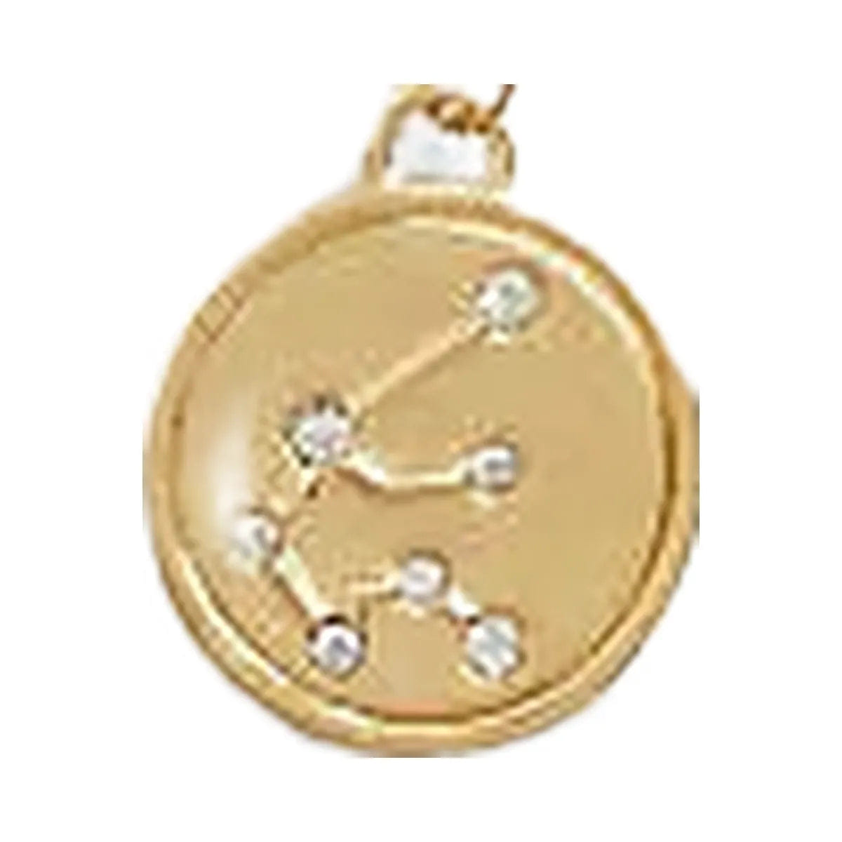 Coach Aquarius Coin Pendant Necklace Gold