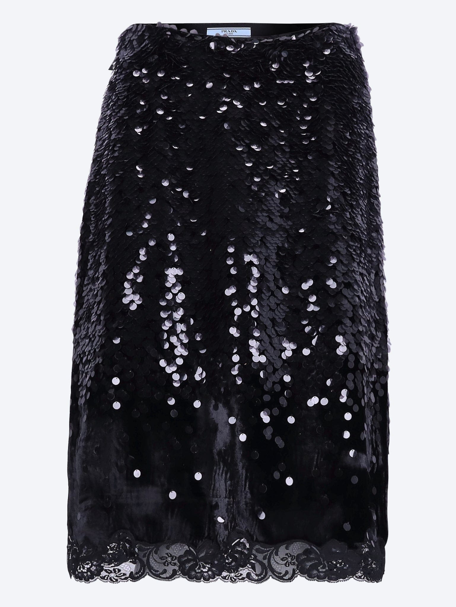 Prada Velvet and lace skirt