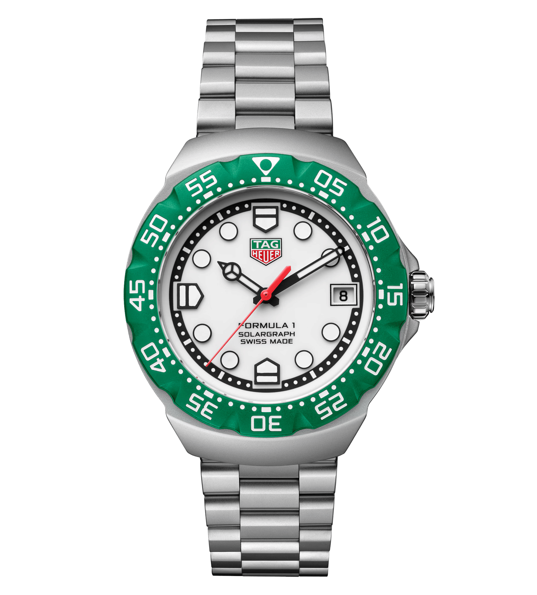 Tag Heuer Formula 1 Solargraph Watch with Stainless Steel Bracelet