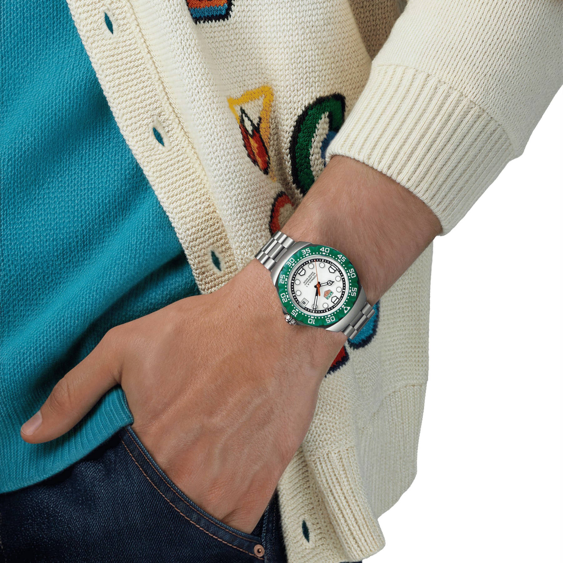 Tag Heuer Formula 1 Solargraph Watch with Stainless Steel Bracelet