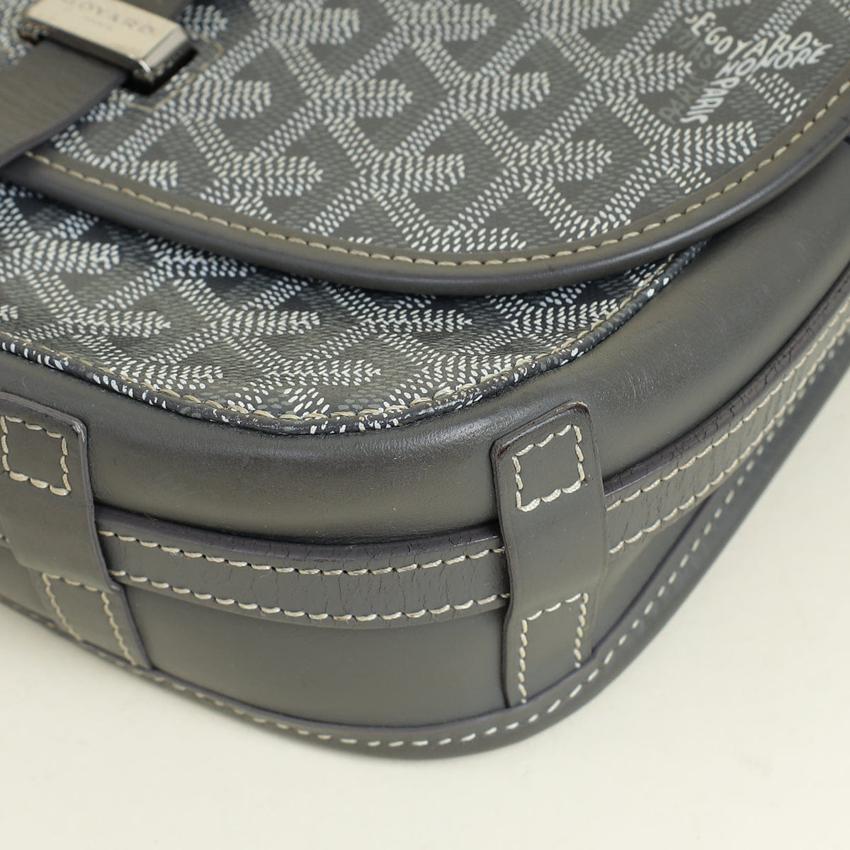 Goyard Gray Belvedere PM Messenger Bag