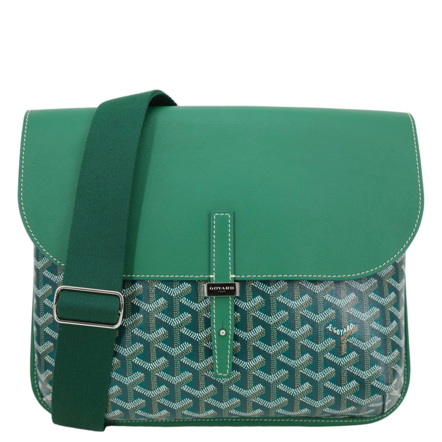 GOYARD Coursier Canvas Messenger Bag Green