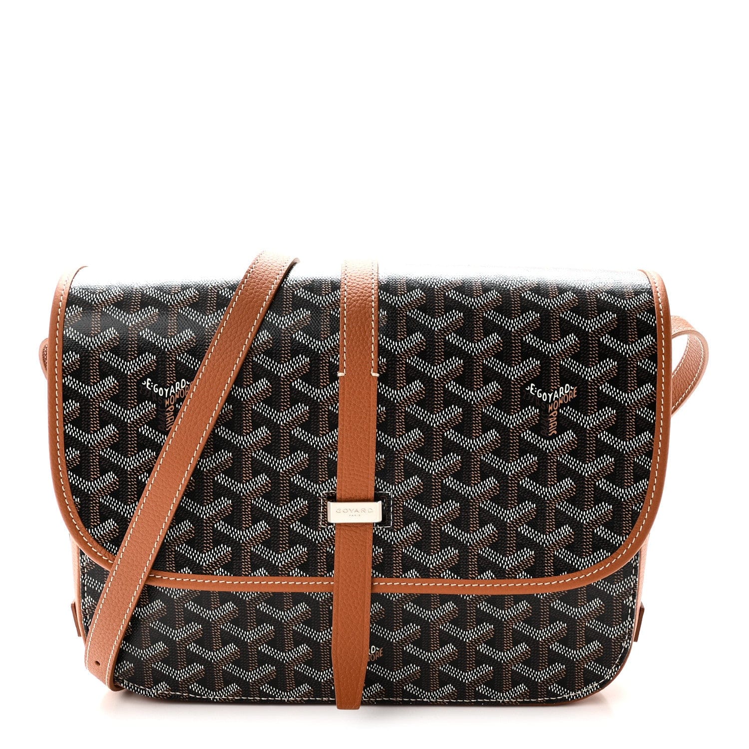 Goyardine Belvedere II MM Messenger Bag Black Gold