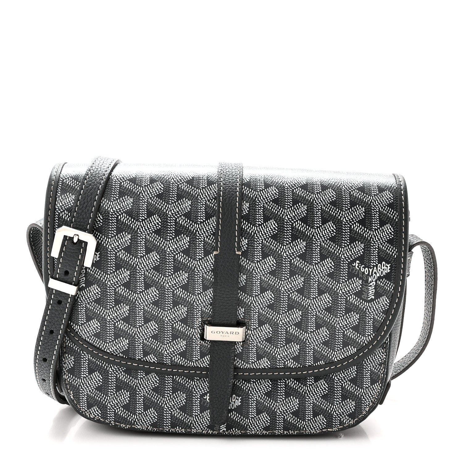 Goyardine Belvedere II PM Messenger Bag Gray