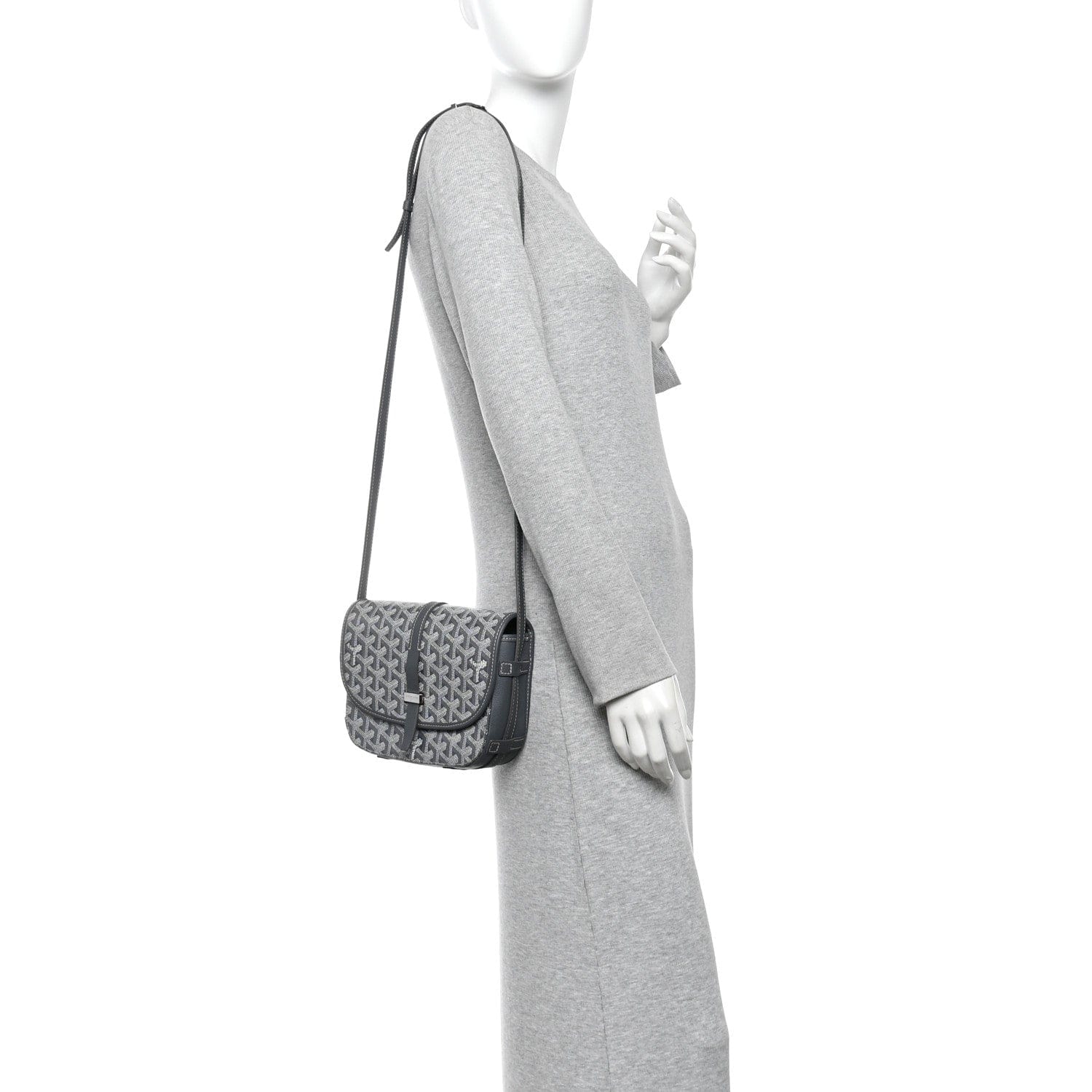 Goyardine Belvedere II PM Messenger Bag Gray