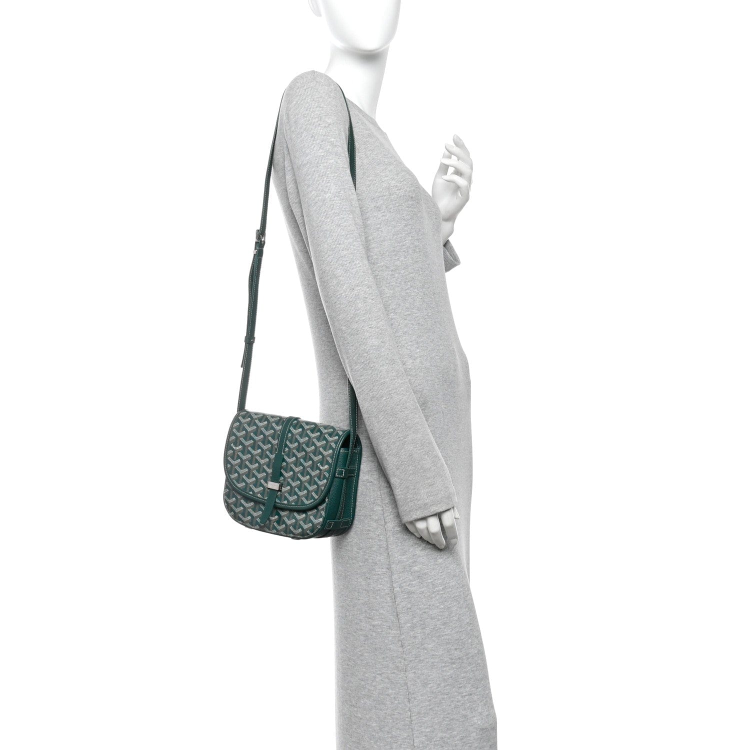 Goyardine Belvedere II PM Messenger Bag Green