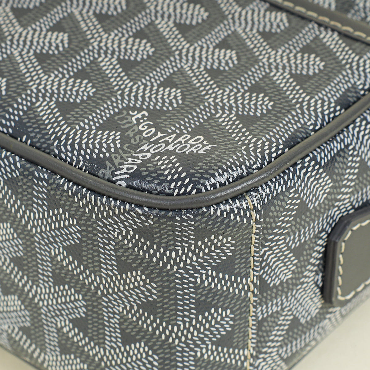 Goyard Grey Goyardine Cap - Vert PM Bag