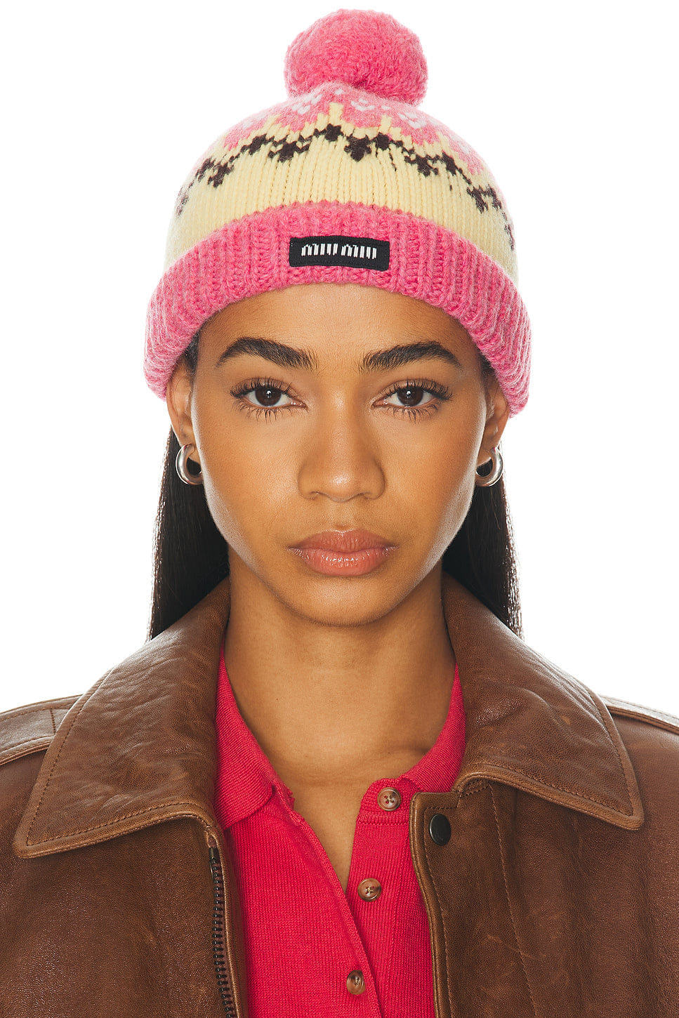Miu Miu Wool Fairisle Beanie