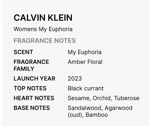 Calvin Klein My Euphoria Eau De Parfum for Women 100 ml