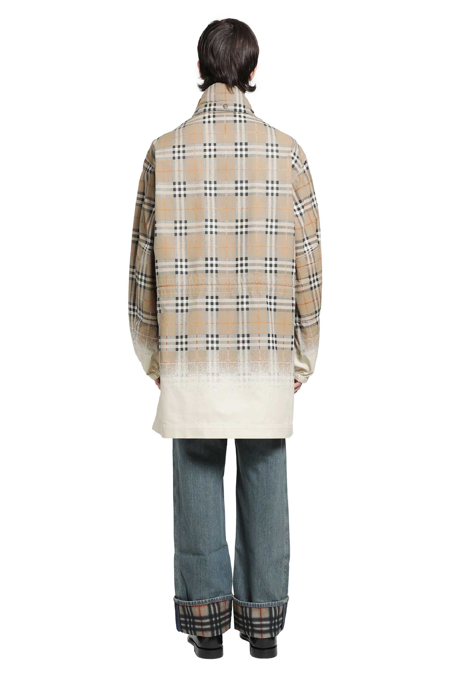 Burberry Gradient Check Cotton Gabardine Parka