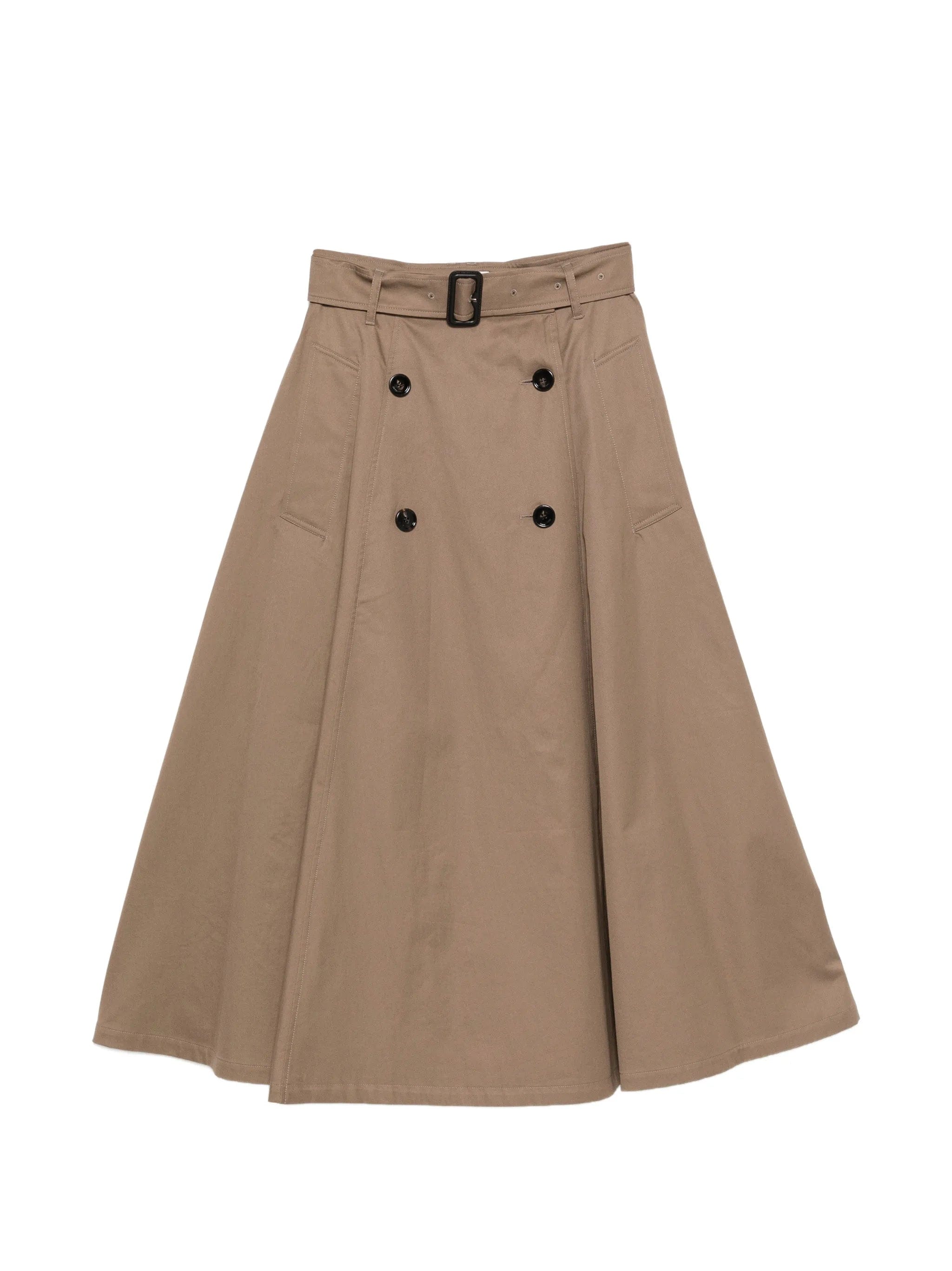 Burberry double - breasted belted skirt