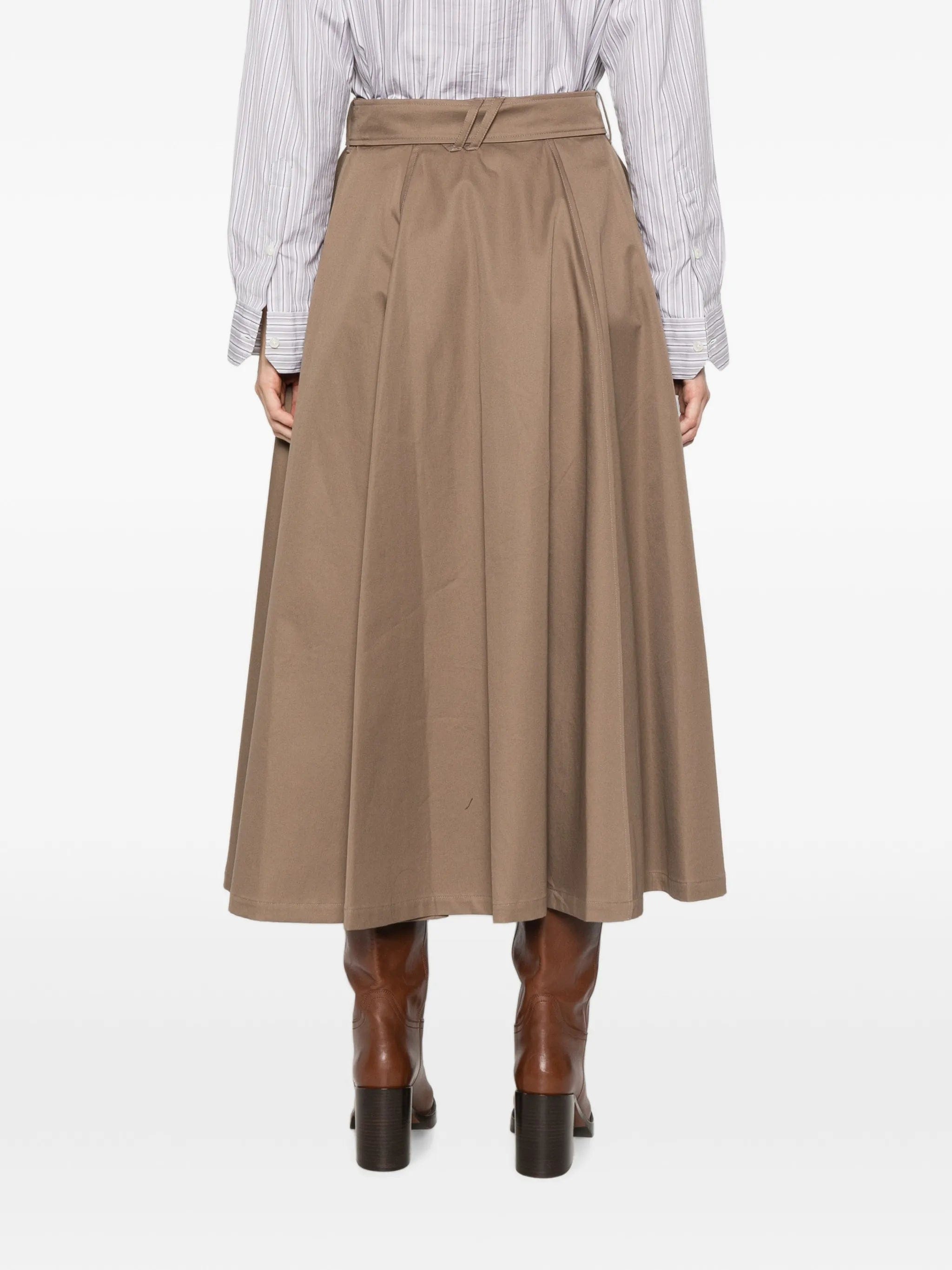 Burberry double - breasted belted skirt