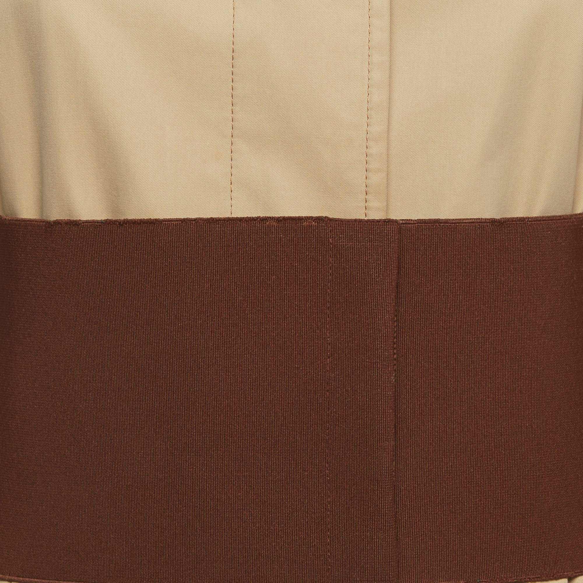 Burberry Beige Gabardine Belt Detail Trench Coat