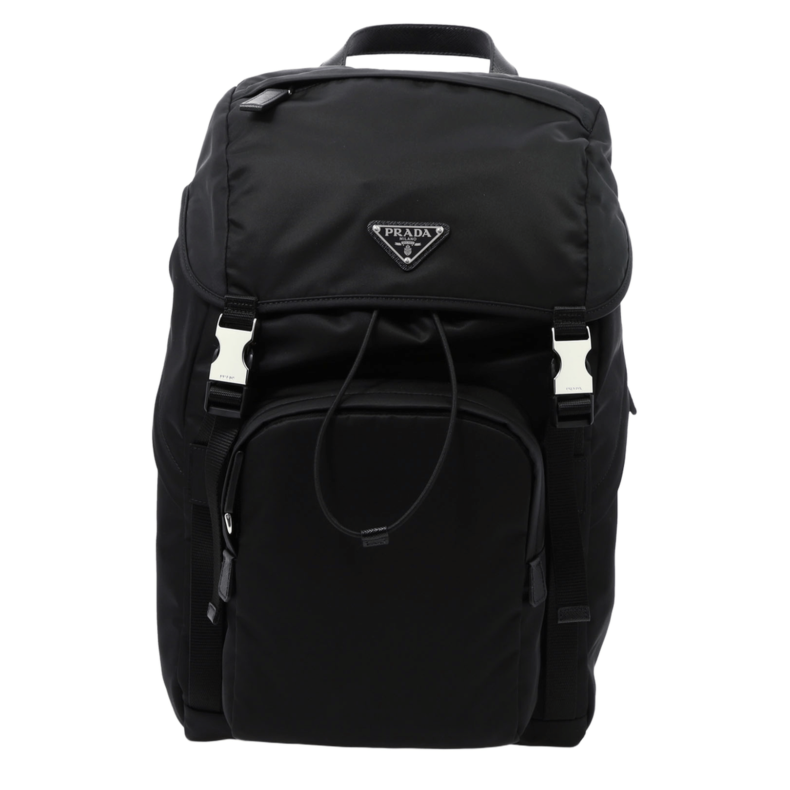 Prada Re - Nylon Saffiano Leather Backpack - Black