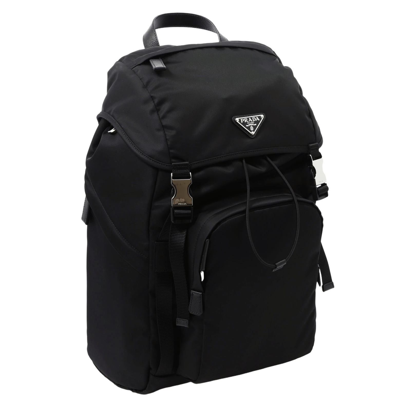 Prada Re - Nylon Saffiano Leather Backpack - Black