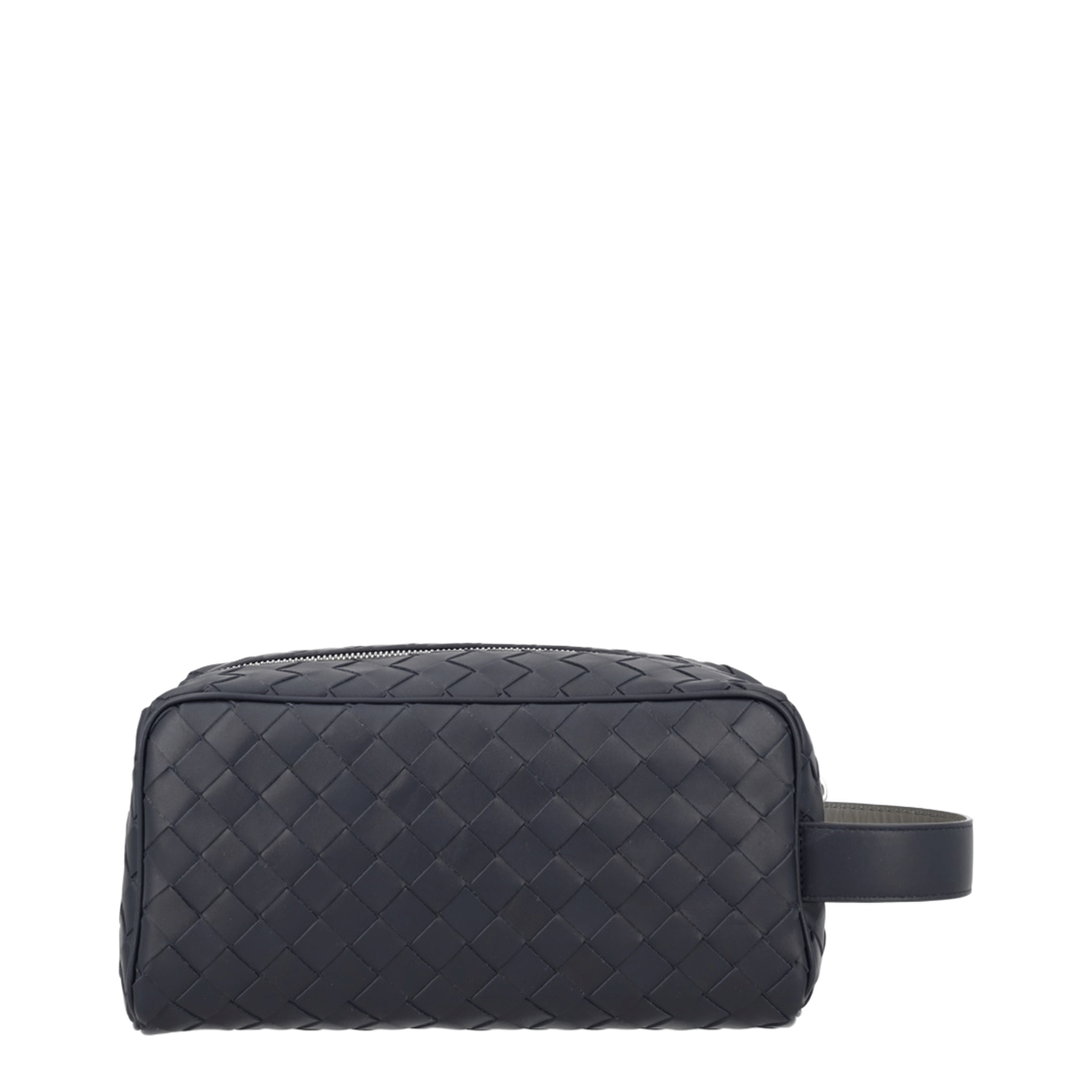 Bottega Veneta Intrecciato One Size Calfskin Travel Pouch - Midnight/Basalt
